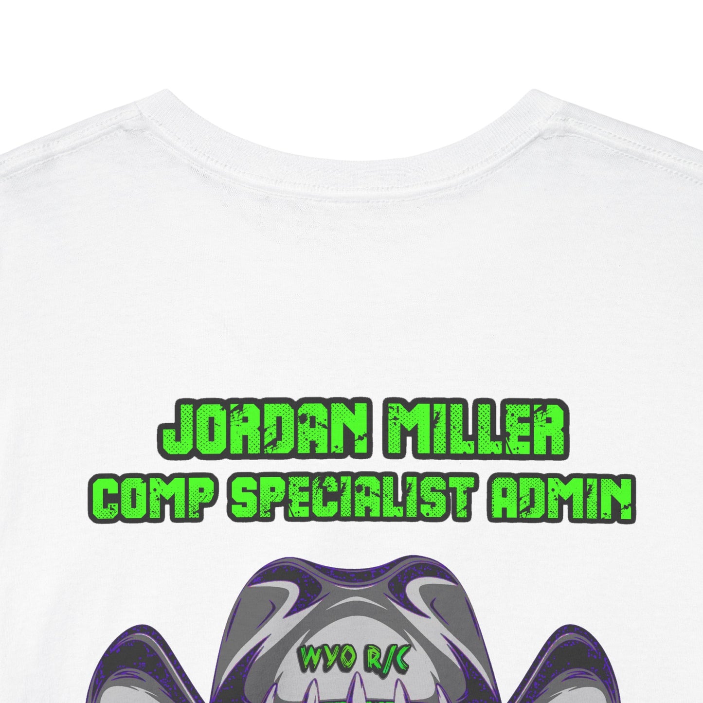 Jordan Miller WYO R/C OUTLAWS DinoRc Logo T-Shirt S-5x Black Green