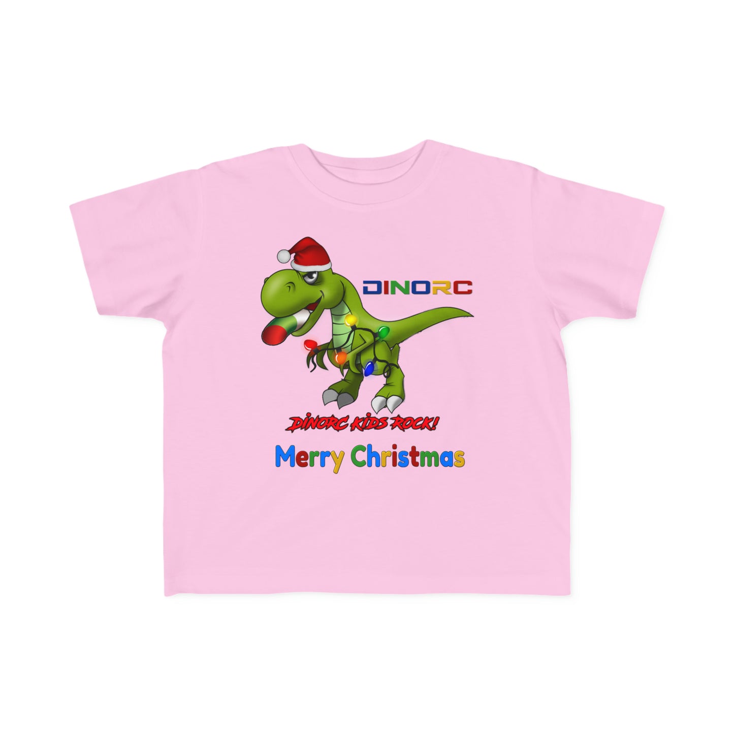Merry Christmas DinoRC Christmas Toddler's Fine Jersey Tee
