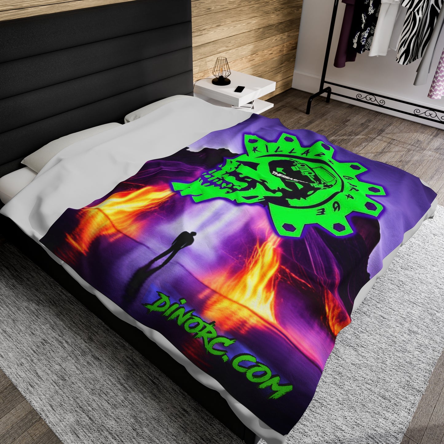 Killa Garage DinoRC Velveteen Plush Blanket
