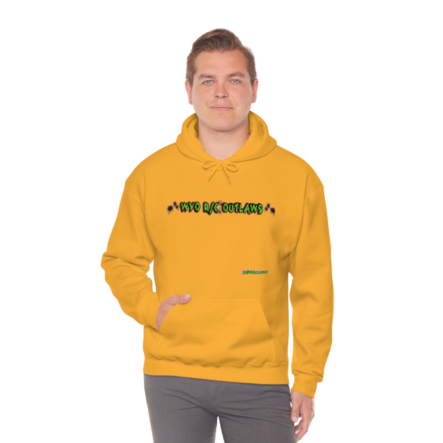 RC Outlaws DinoRC in 4 colors front back Hooded Sweatshirt