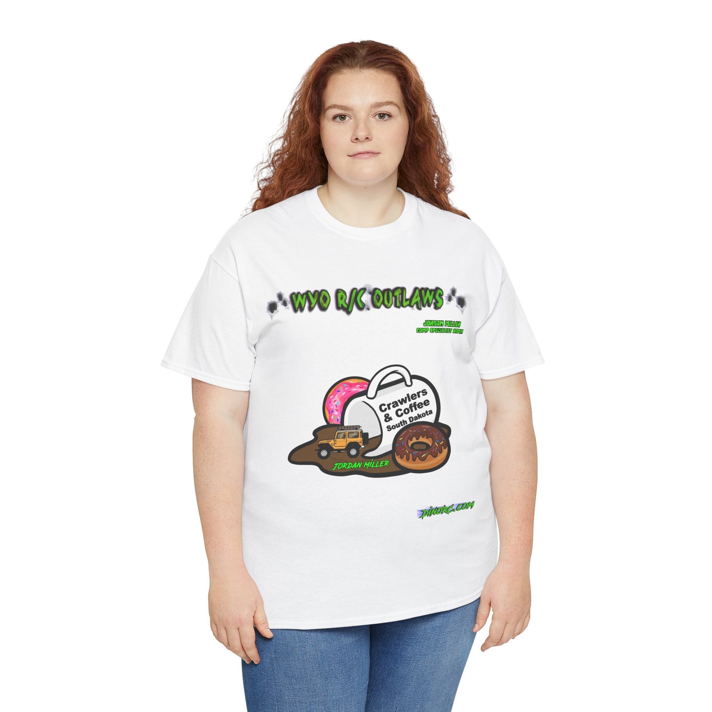 Jordan Miller WYO R/C OUTLAWS DinoRc Logo T-Shirt S-5x Black Green