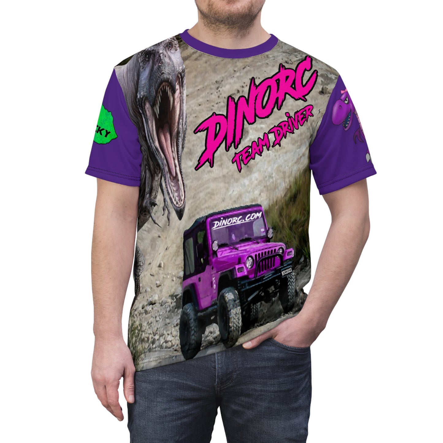 Dino Diva's T Shirt purple Sleeves