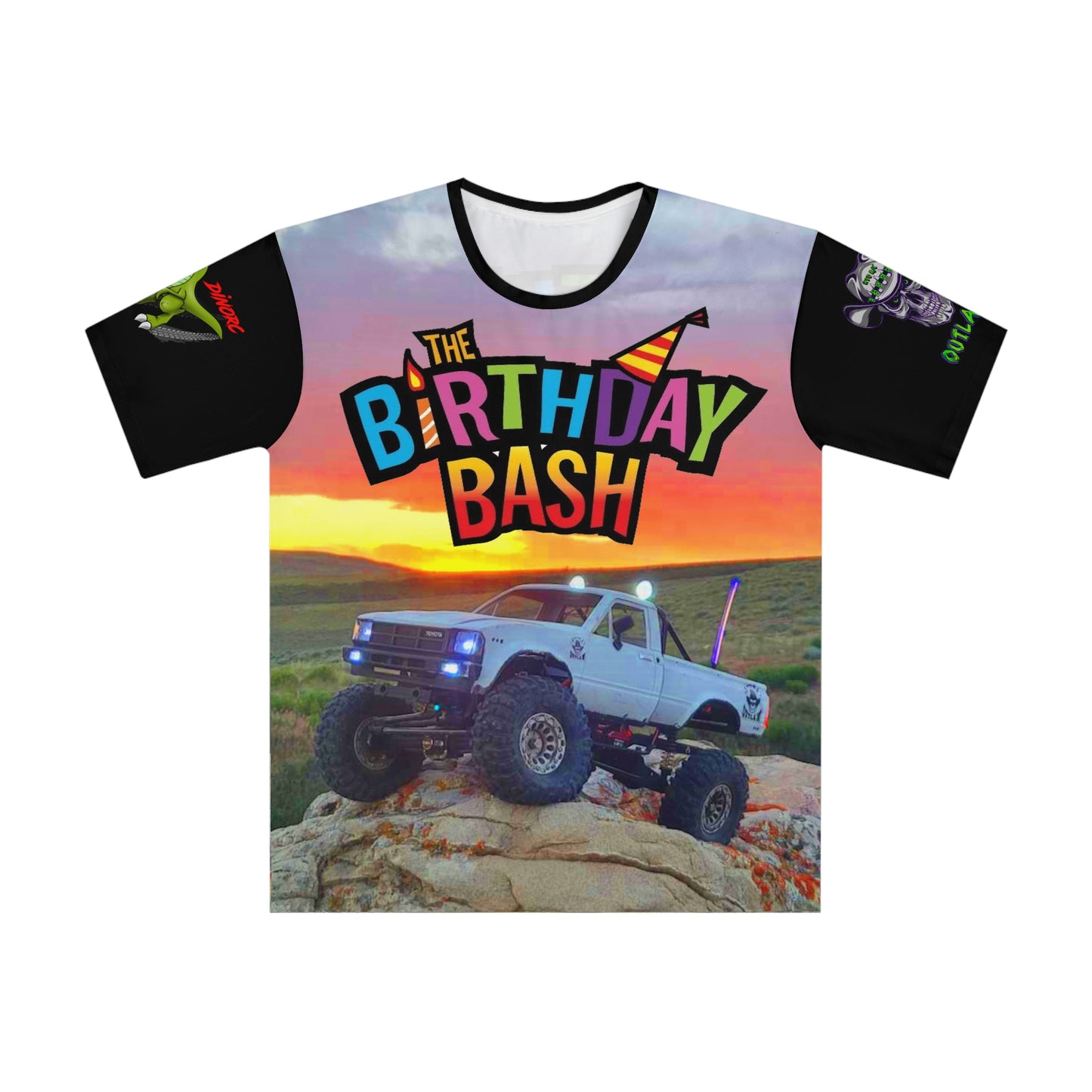 Birthday Bash WYO OUTLAWS DinoRc Loose T-shirt (AOP)