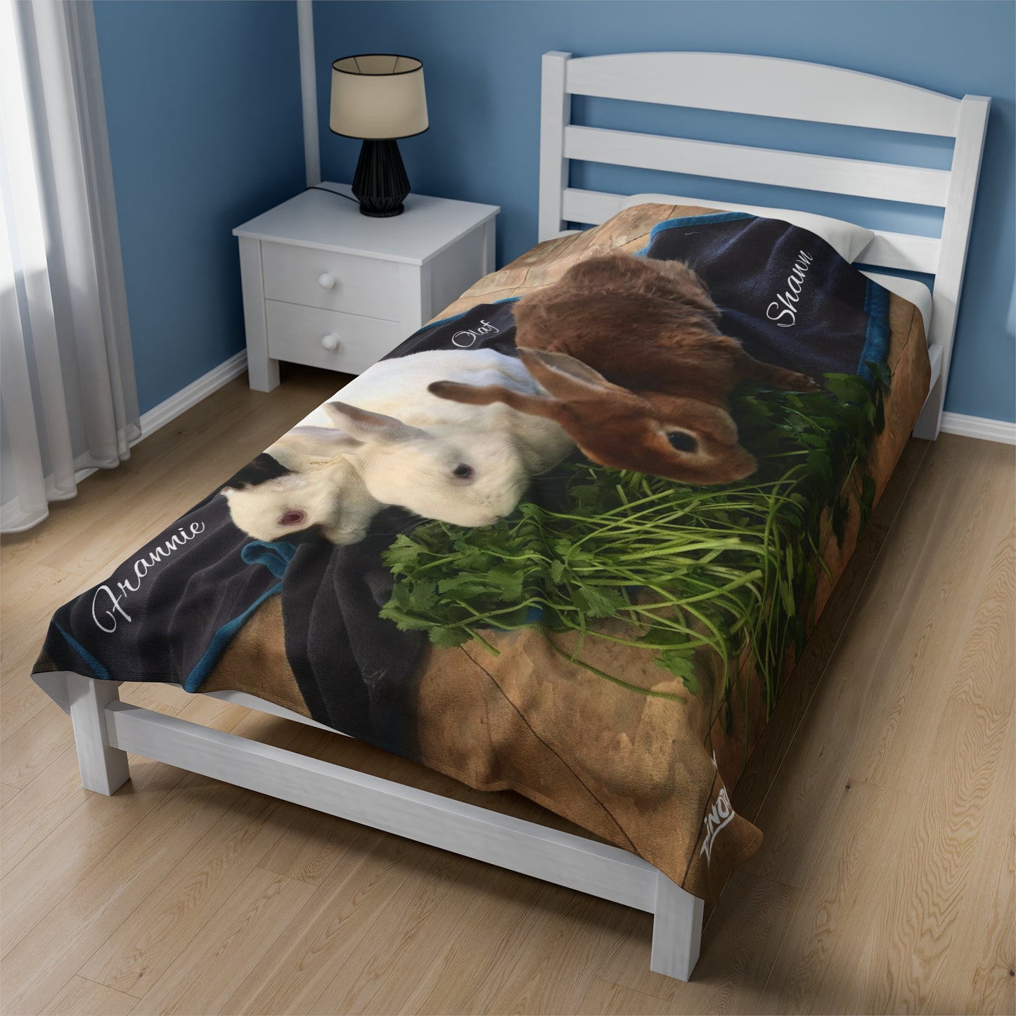 Rabbit Blanket Velveteen Plush Blanket
