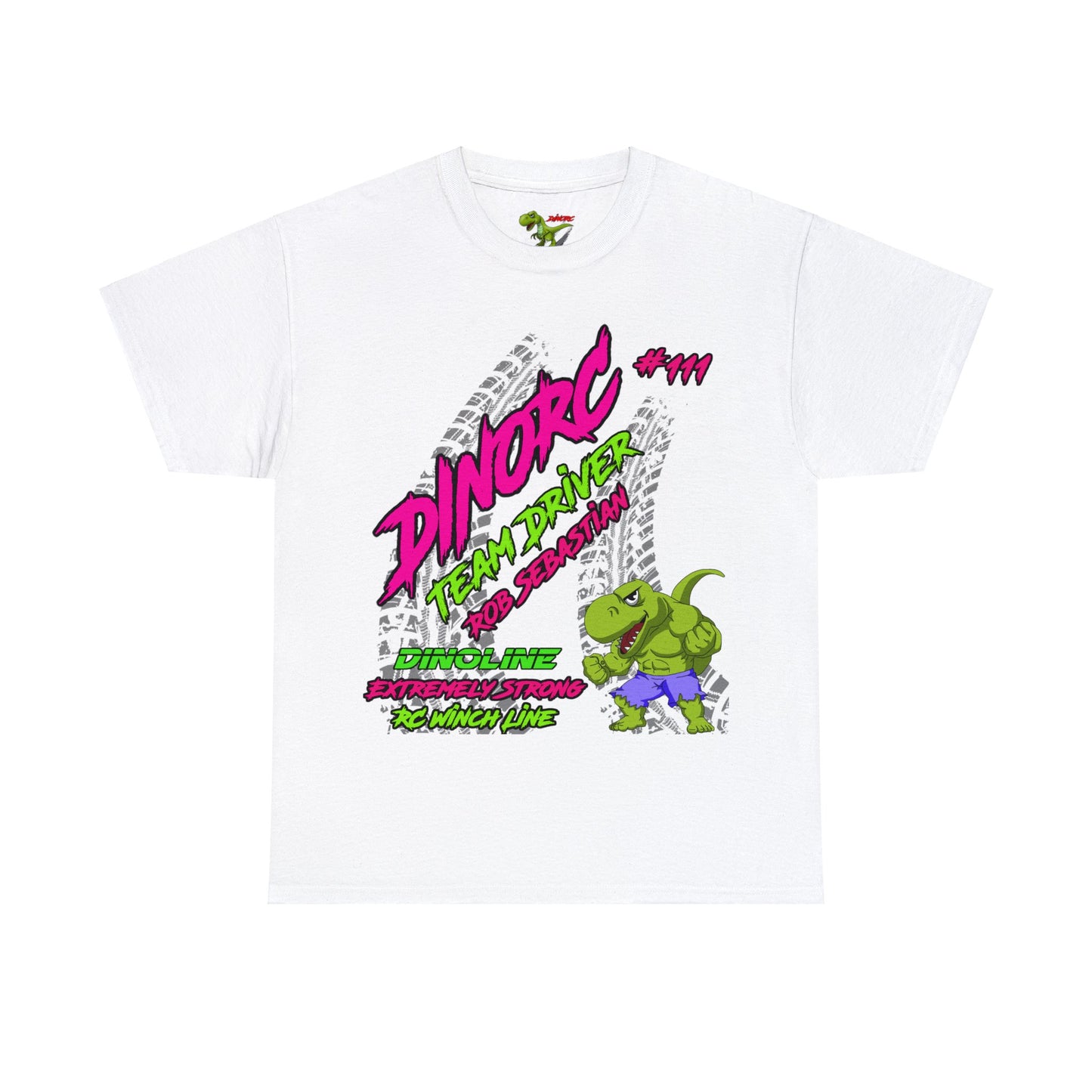 Rob Sebastian Muscle Dino DinoRC Logo T-Shirt S-5x