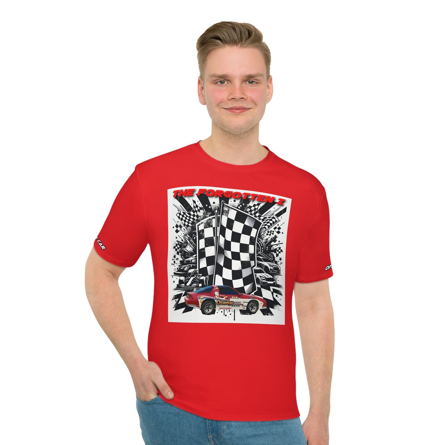 The Forgotten Men's Loose T-Shirt - Racing Checkered Flag Design