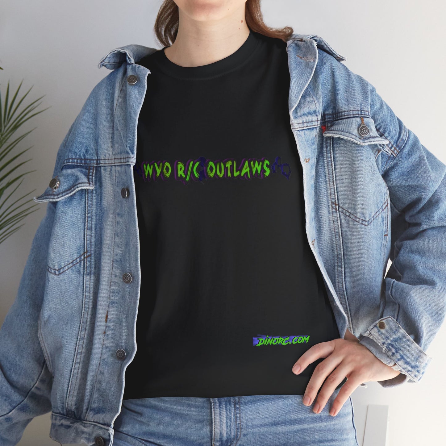 WYO R/C OUTLAWS DinoRc Logo T-Shirt S-5x Black Green