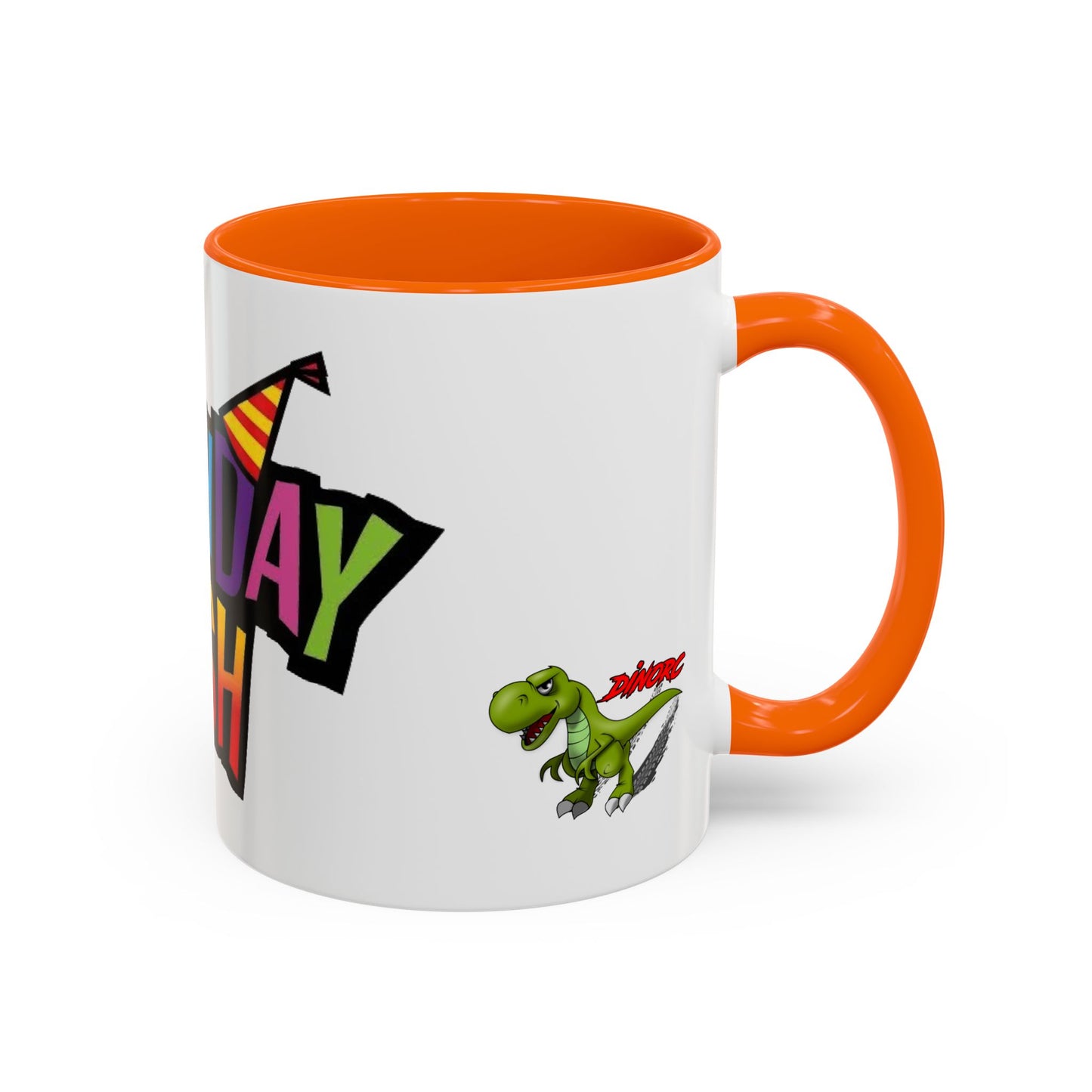 Birthday Bash Accent Coffee Mug - Fun Celebration Dino Theme
