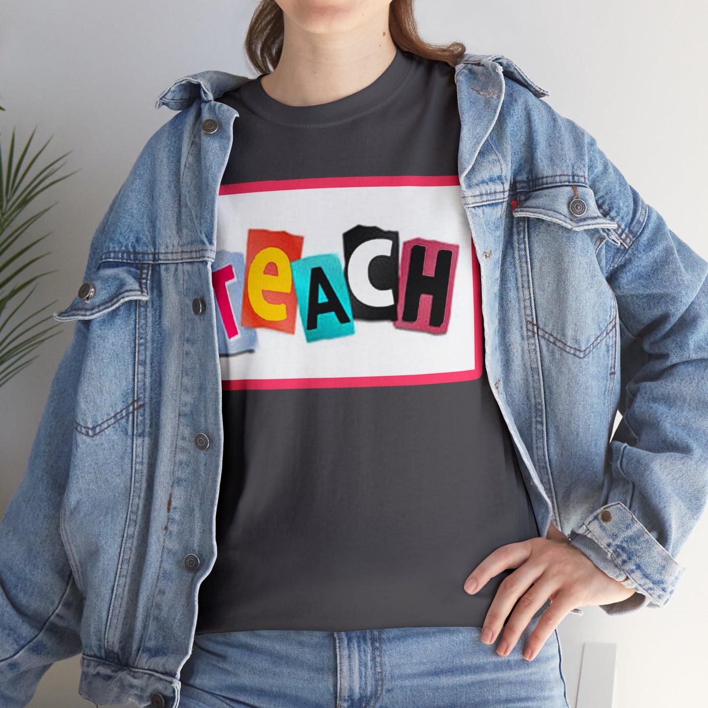 Teach White Logo Front Back T-Shirt 10 colors S-5x