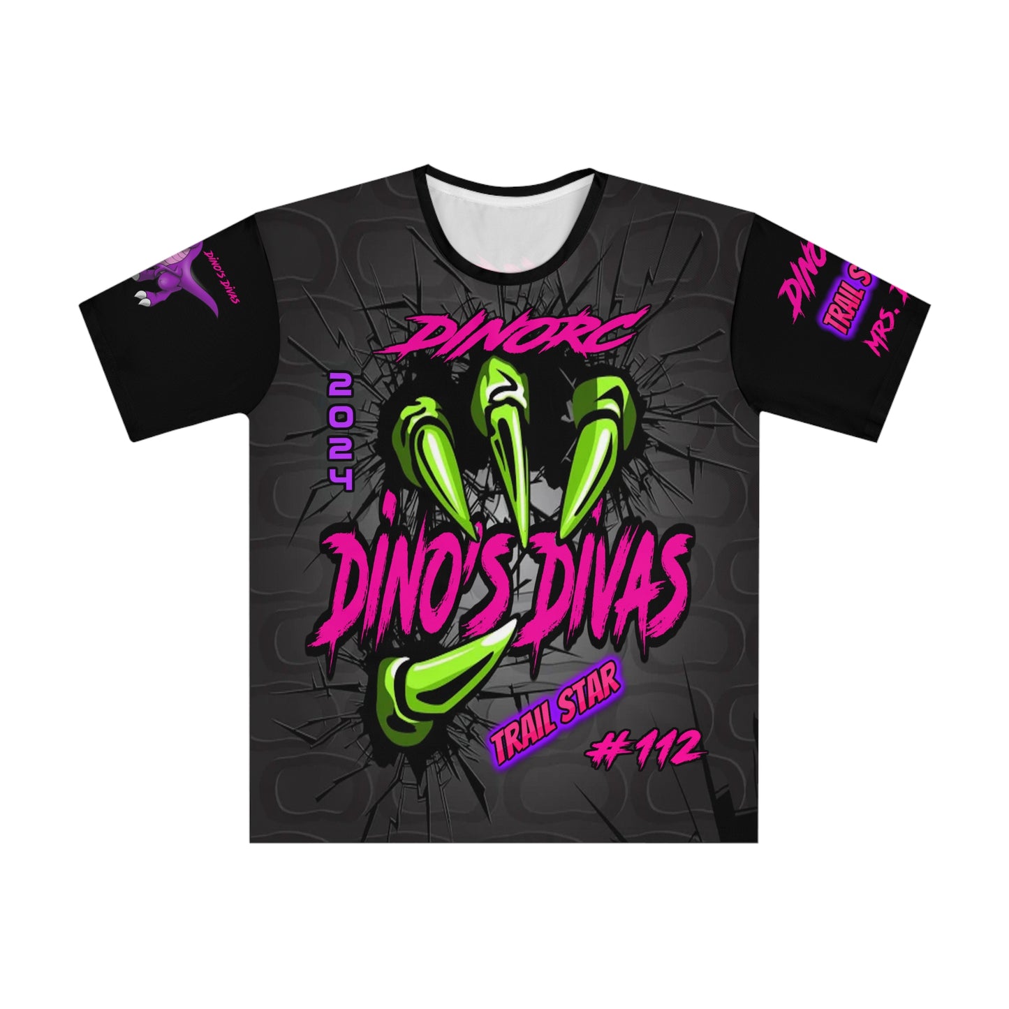 Custom Giveaway Mrs DEE Dino Divas Claw Team Driver Shirt Loose T-shirt (AOP)