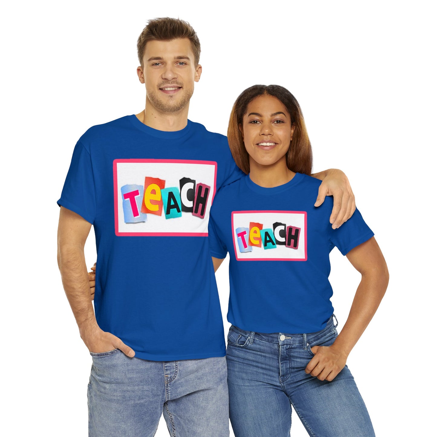 Teach White Logo Front Back T-Shirt 10 colors S-5x