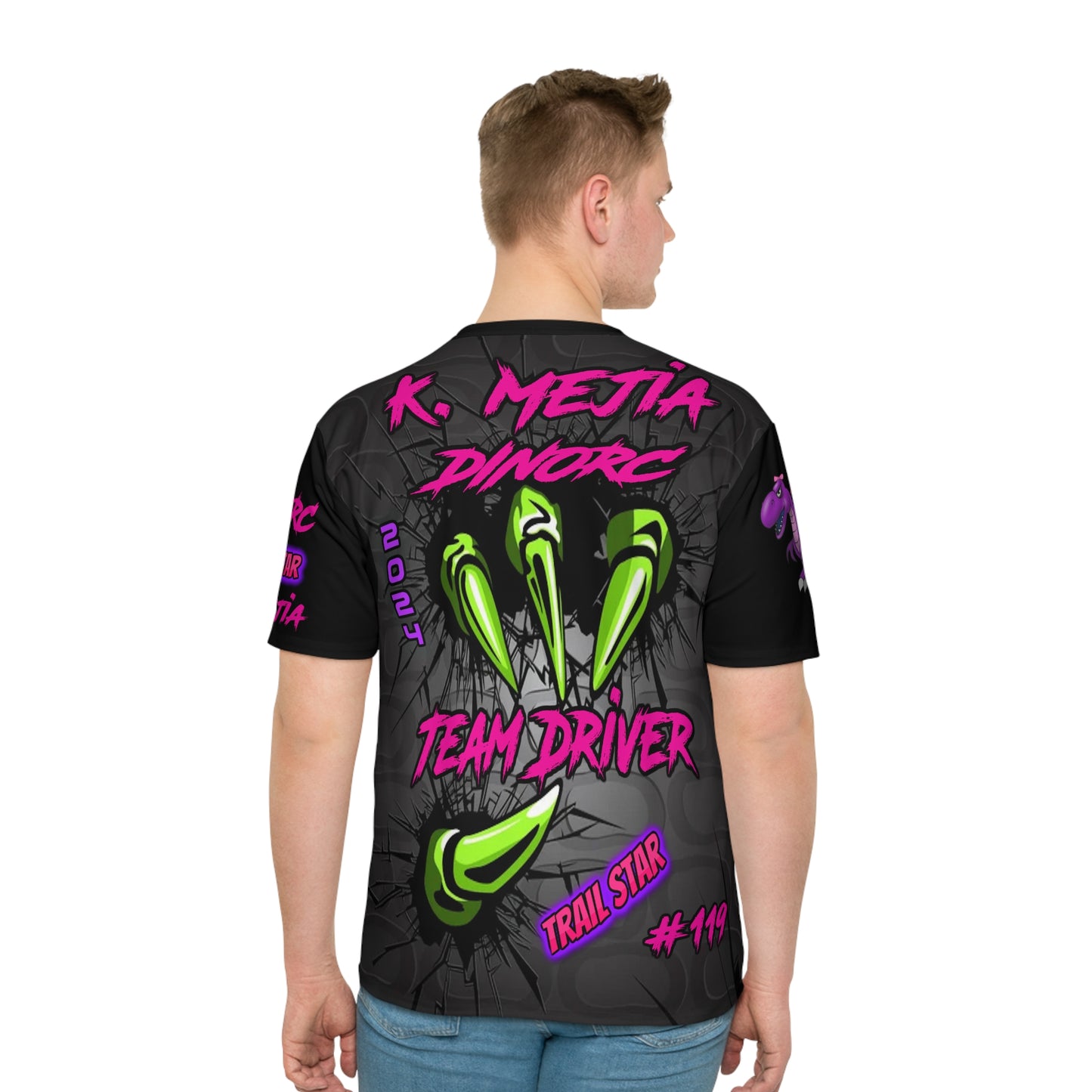 K. Mejia Dino Divas Claw Team Driver Shirt Loose T-shirt (AOP)