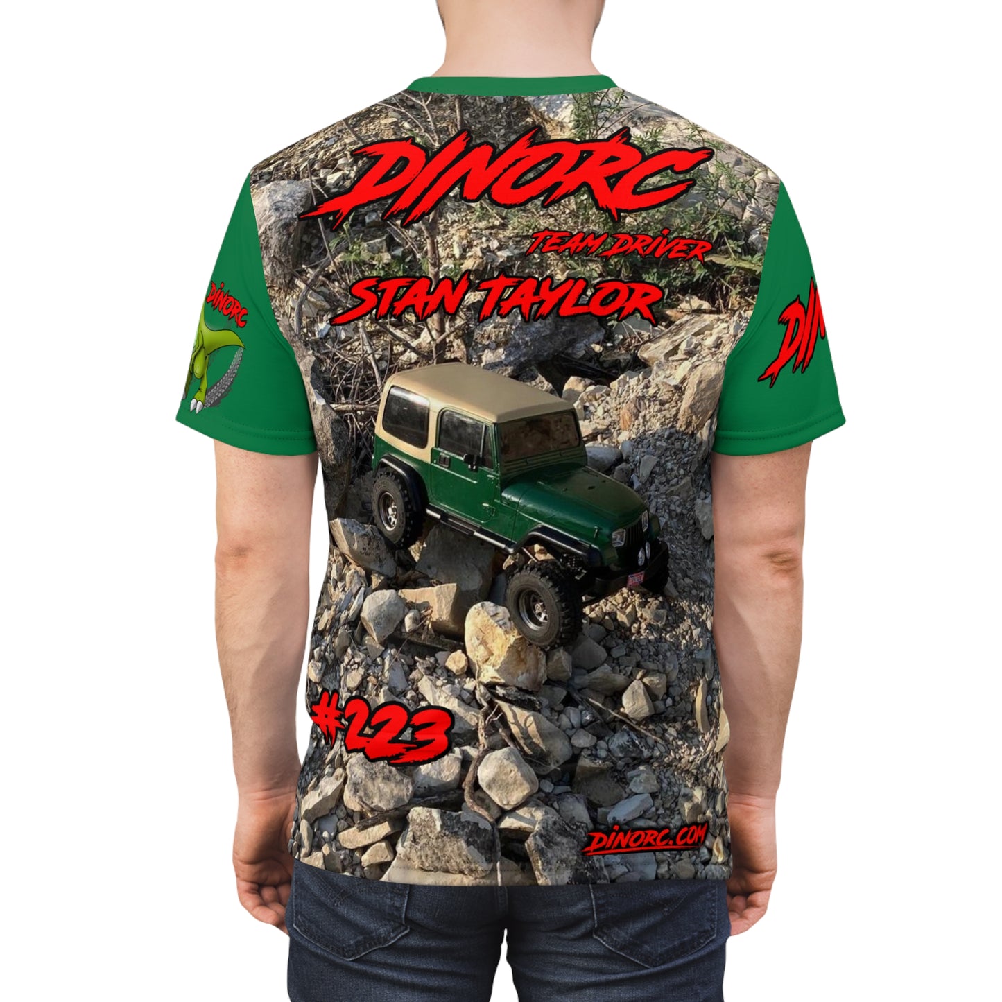 Copy of RC4WD Stan Taylor DinoRC Team Driver T Shirt Blue Sleeves