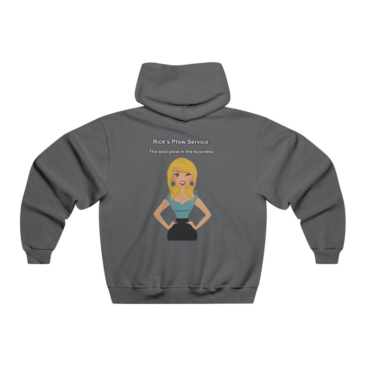 Rick's Snow Plow Front Back Logo Hooded Sweatshirt