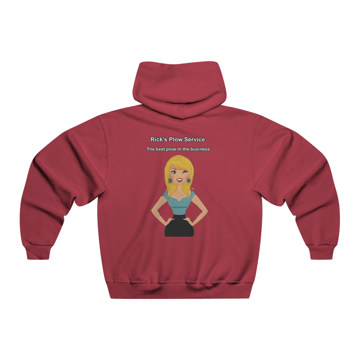 Rick's Snow Plow Front Back Logo Hooded Sweatshirt