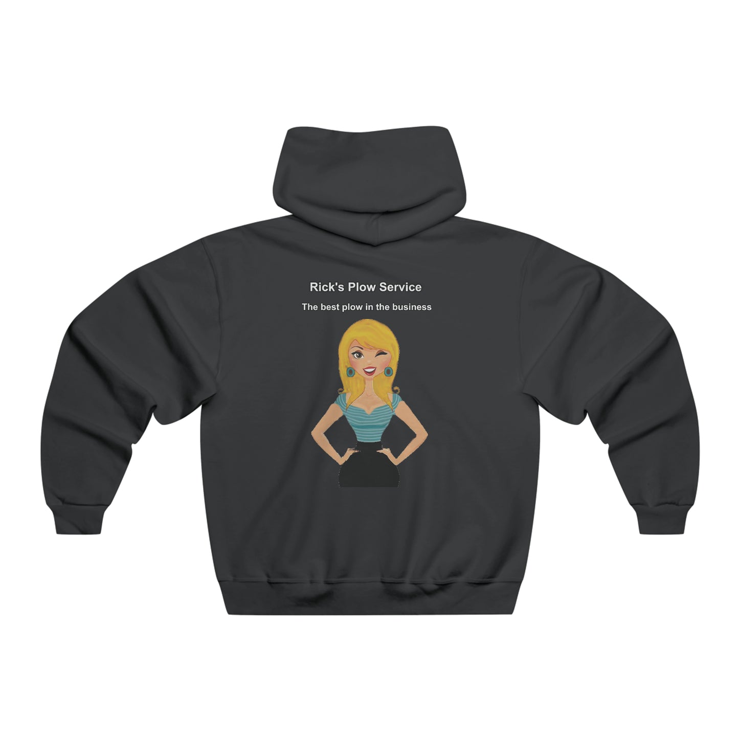 Rick's Snow Plow Front Back Logo Hooded Sweatshirt