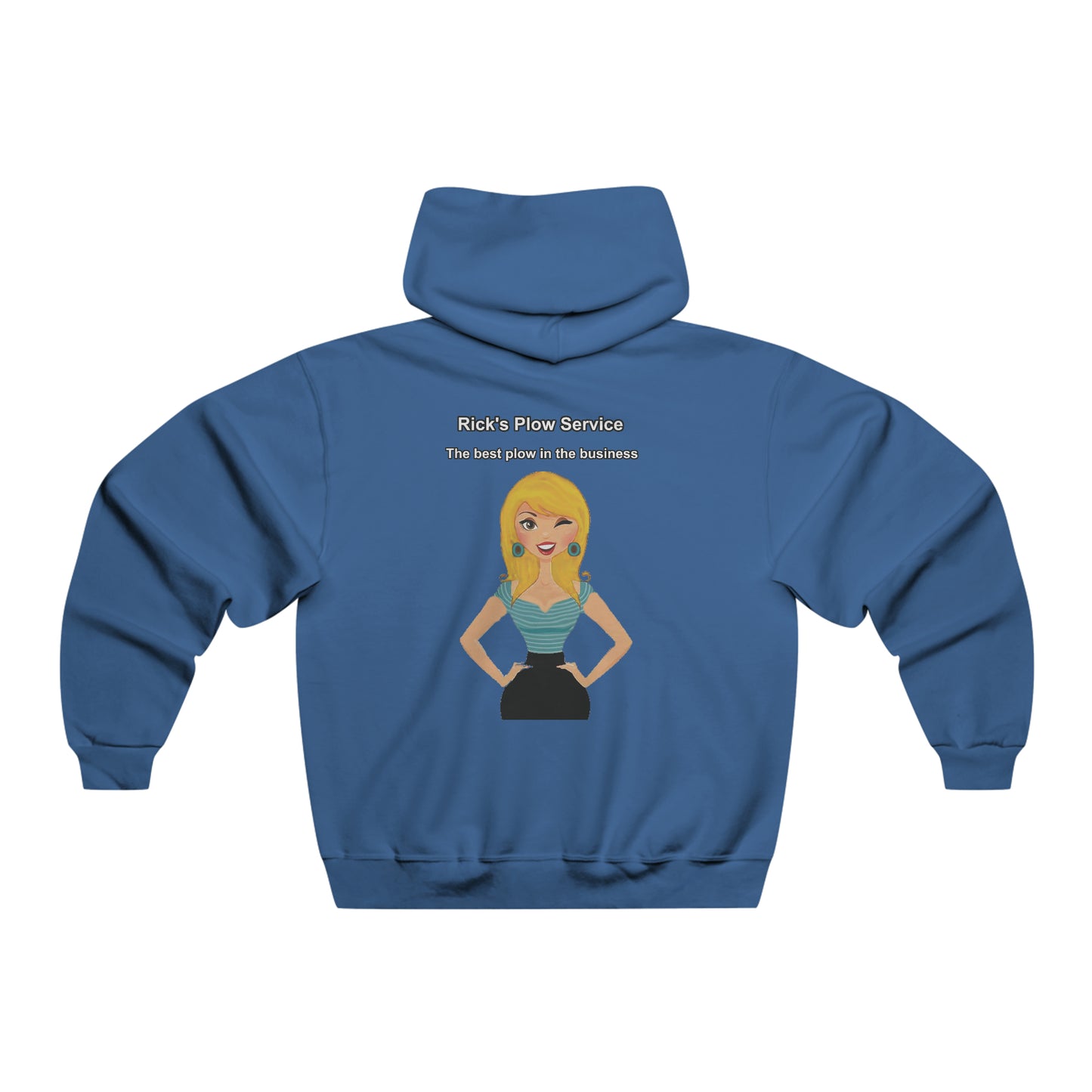 Rick's Snow Plow Front Back Logo Hooded Sweatshirt