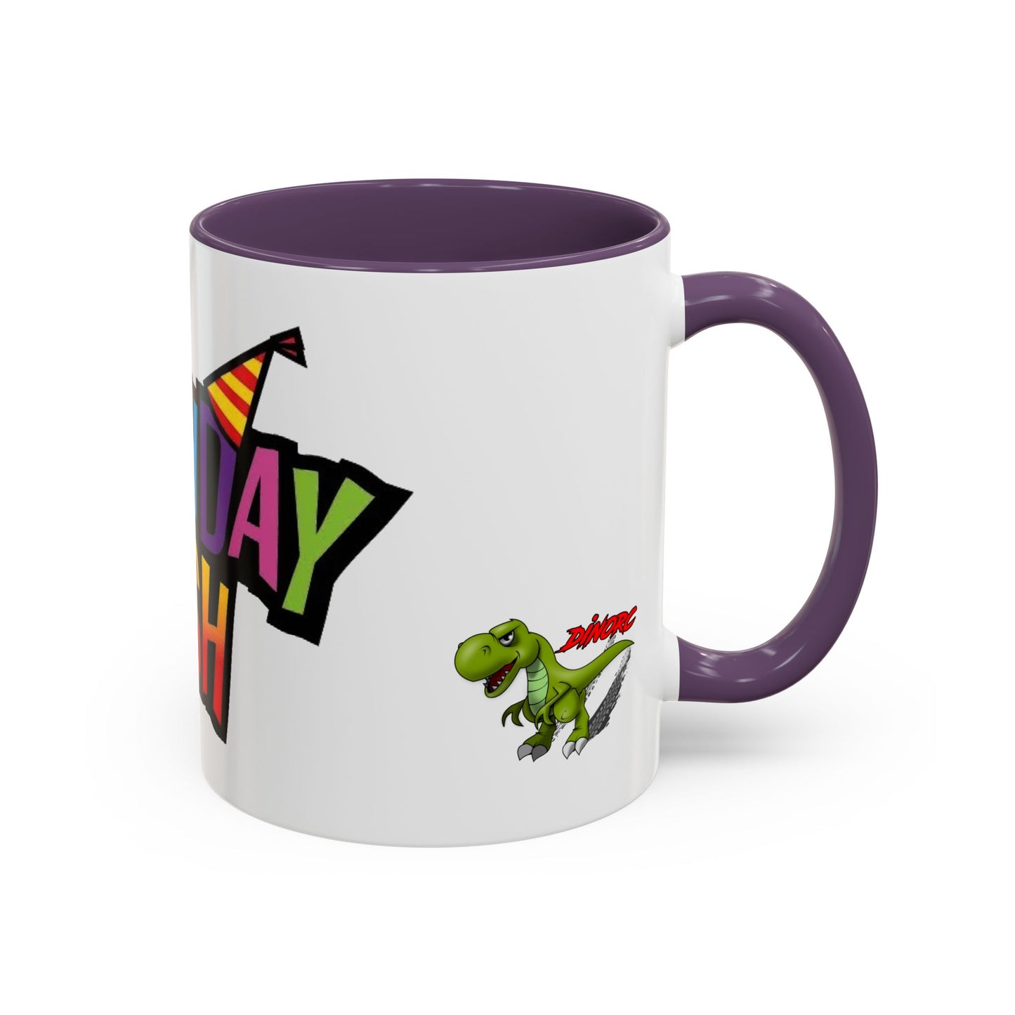 Birthday Bash Accent Coffee Mug - Fun Celebration Dino Theme