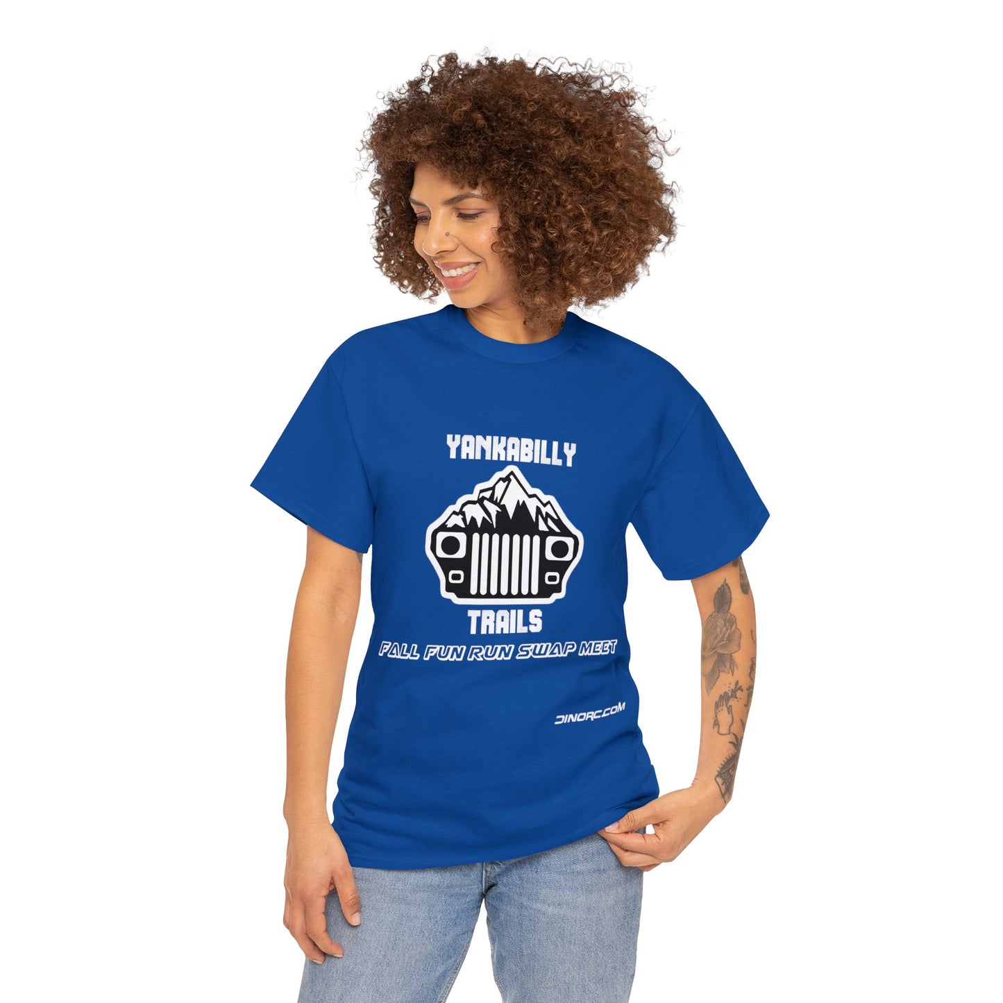 Yankabilly Trails DinoRc Logo T-Shirt S-5x Black White Green Blue Red