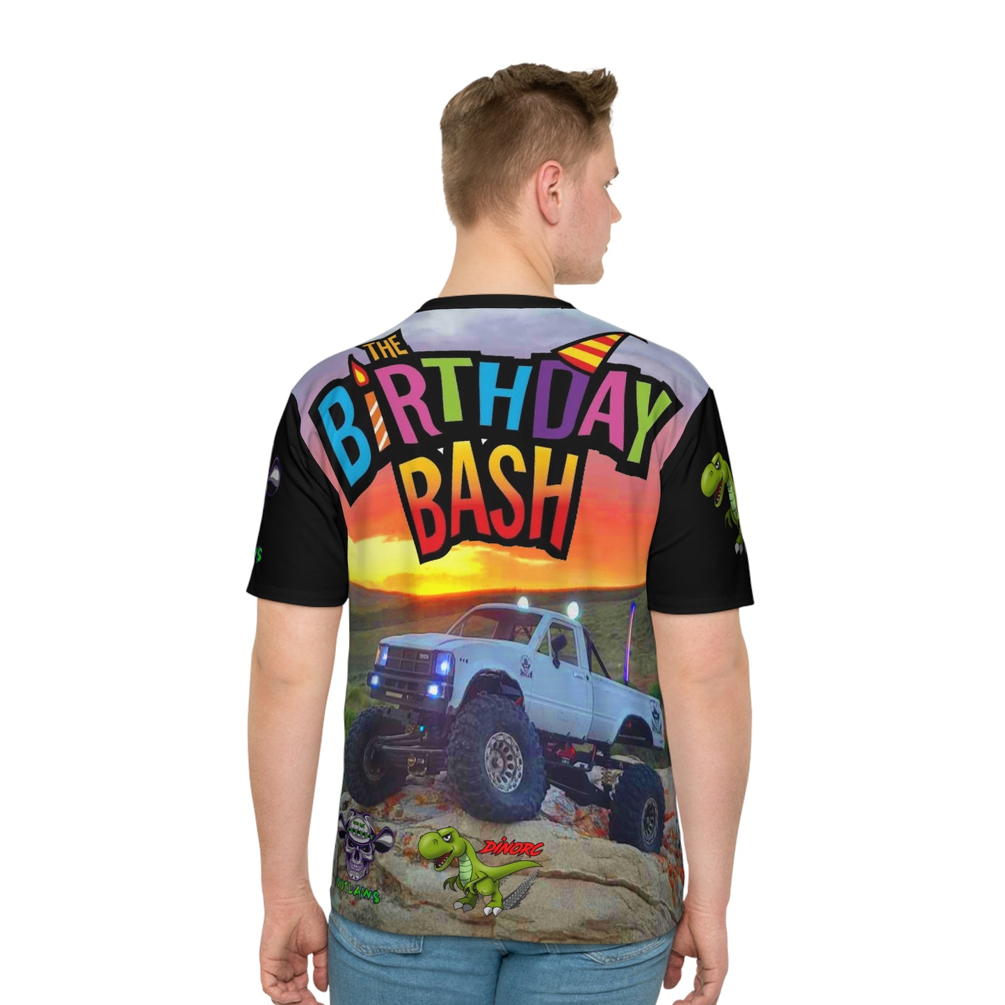Birthday Bash WYO OUTLAWS DinoRc Loose T-shirt (AOP)
