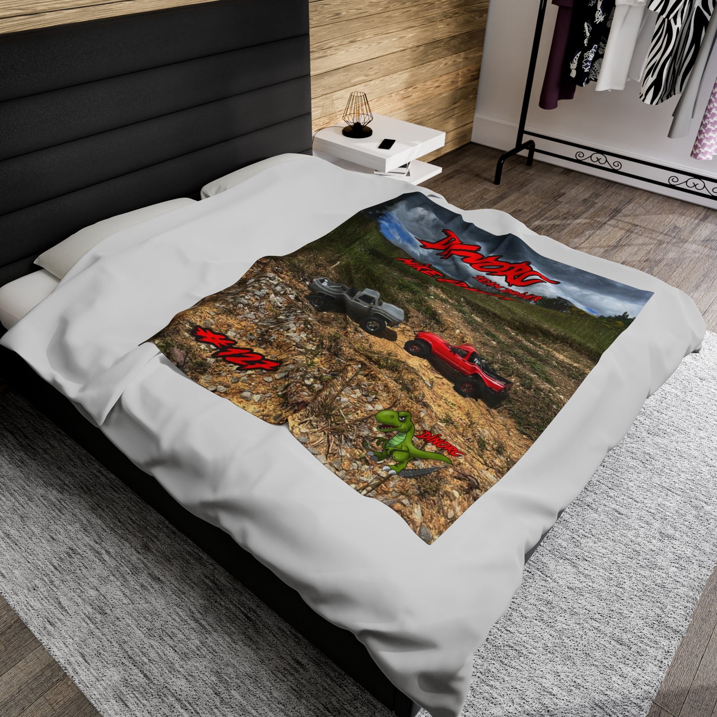 Mike Graham DinoRC Team Driver Velveteen Plush Blanket