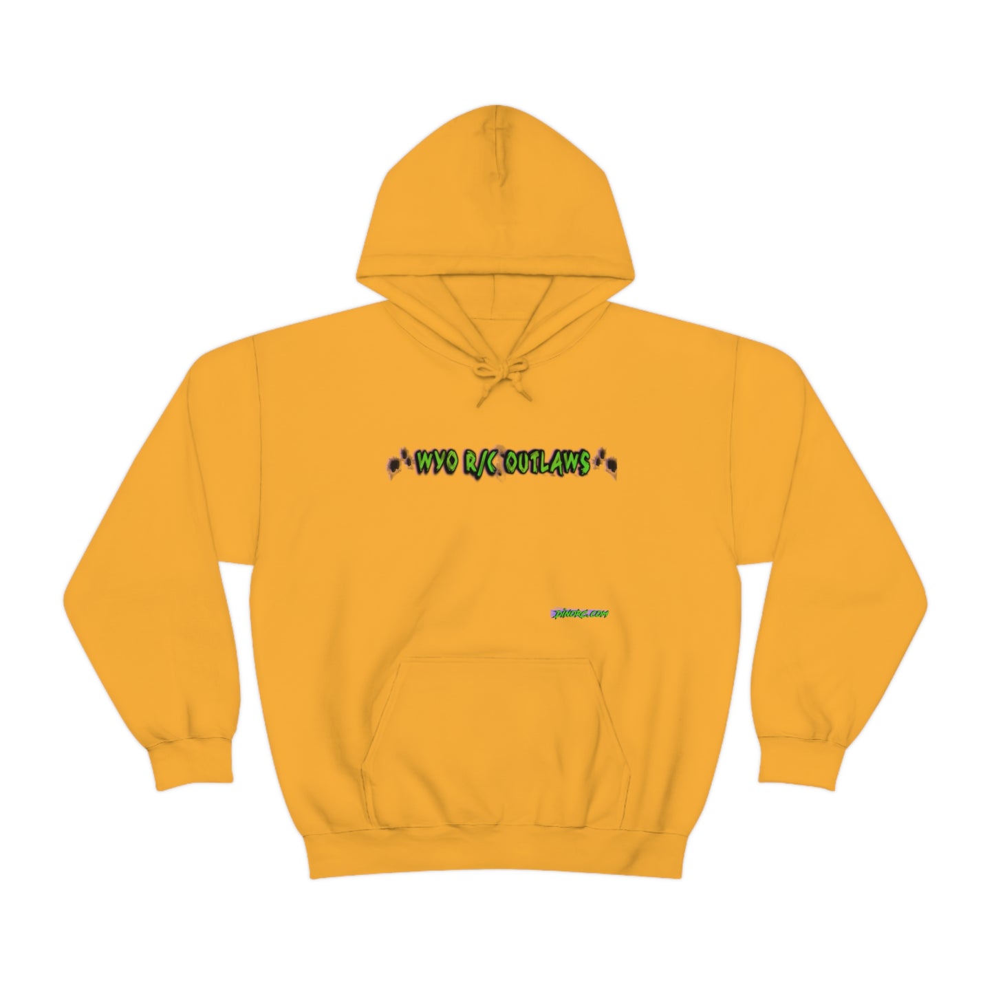 RC Outlaws DinoRC in 4 colors front back Hooded Sweatshirt