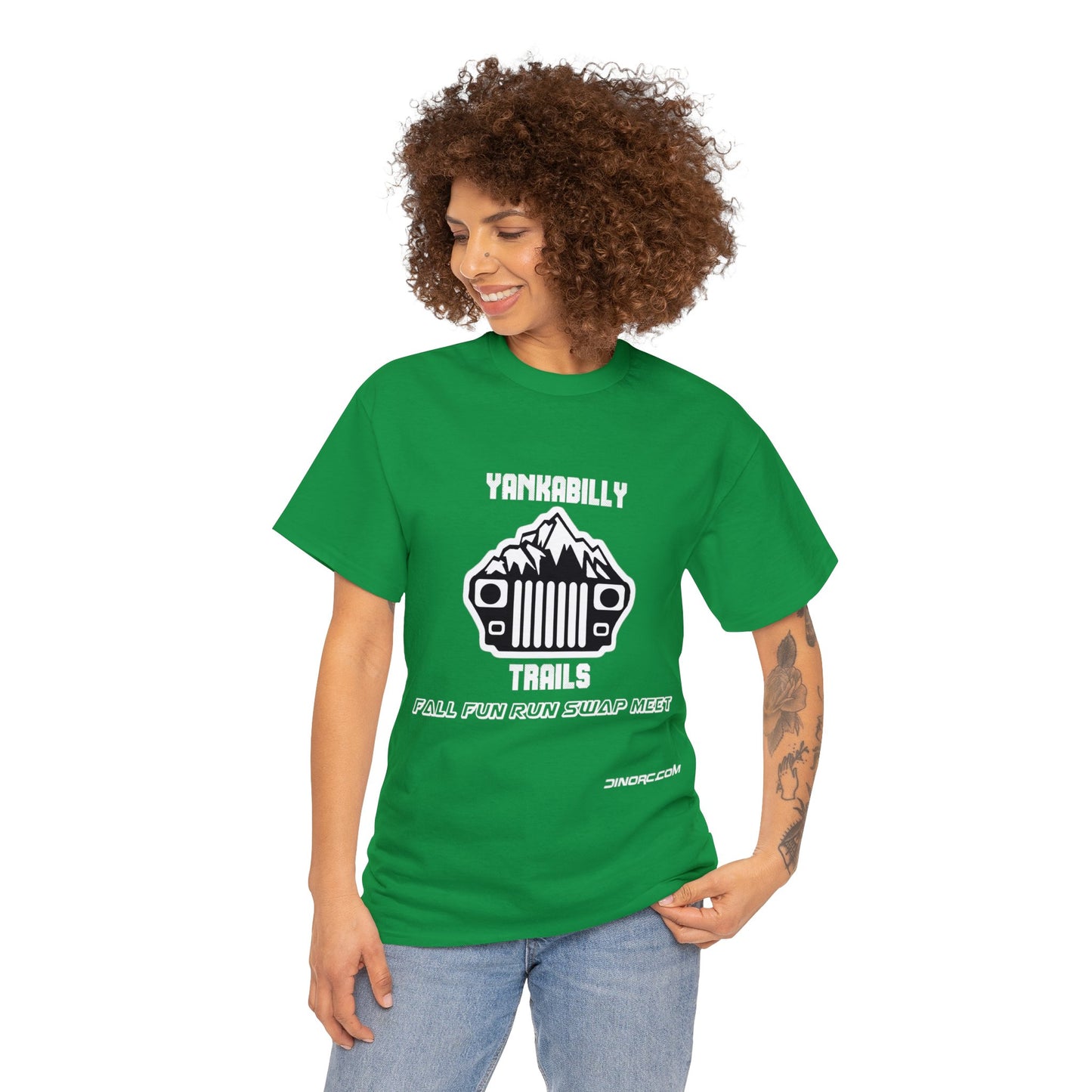Yankabilly Trails DinoRc Logo T-Shirt S-5x Black White Green Blue Red