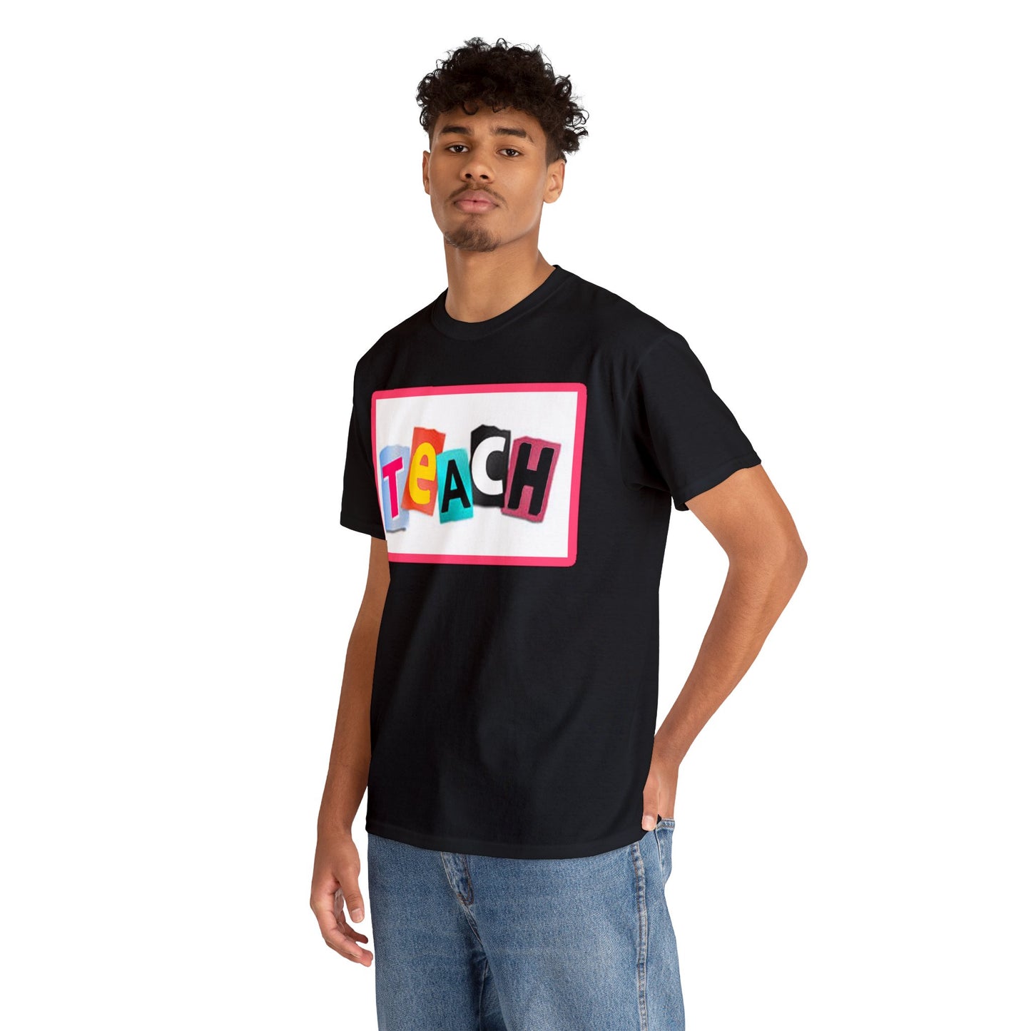 Teach White Logo Front Back T-Shirt 10 colors S-5x