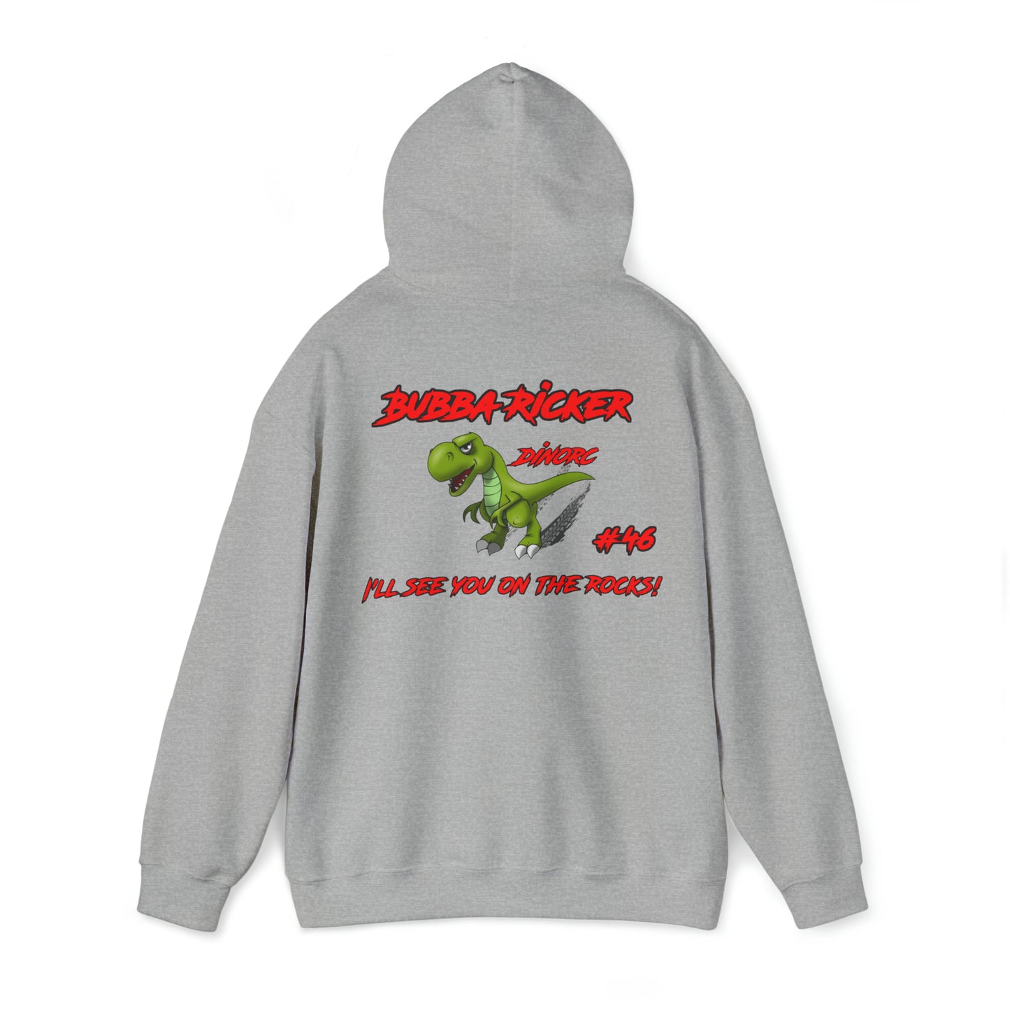 Bubba Ricker Team Driver Hooded Sweatshirt front back logo