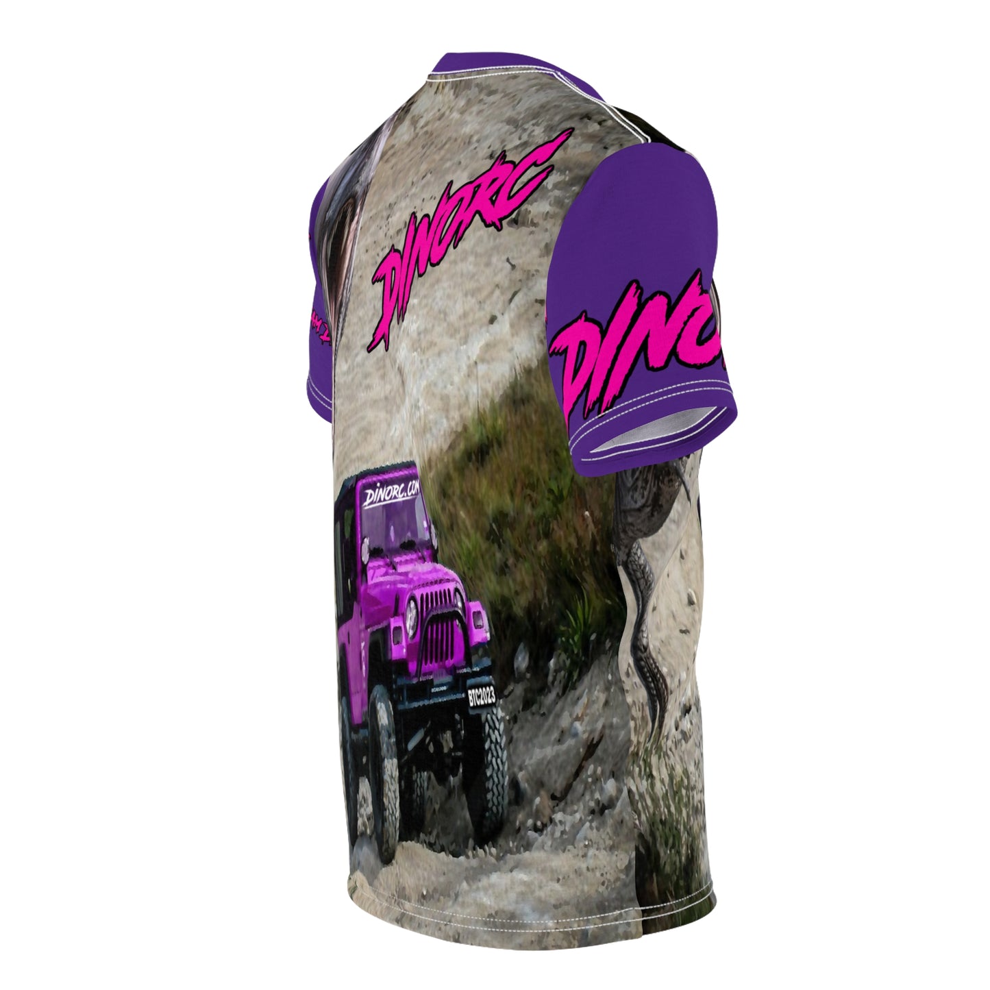 Dino Diva's AOP T Shirt purple Sleeves
