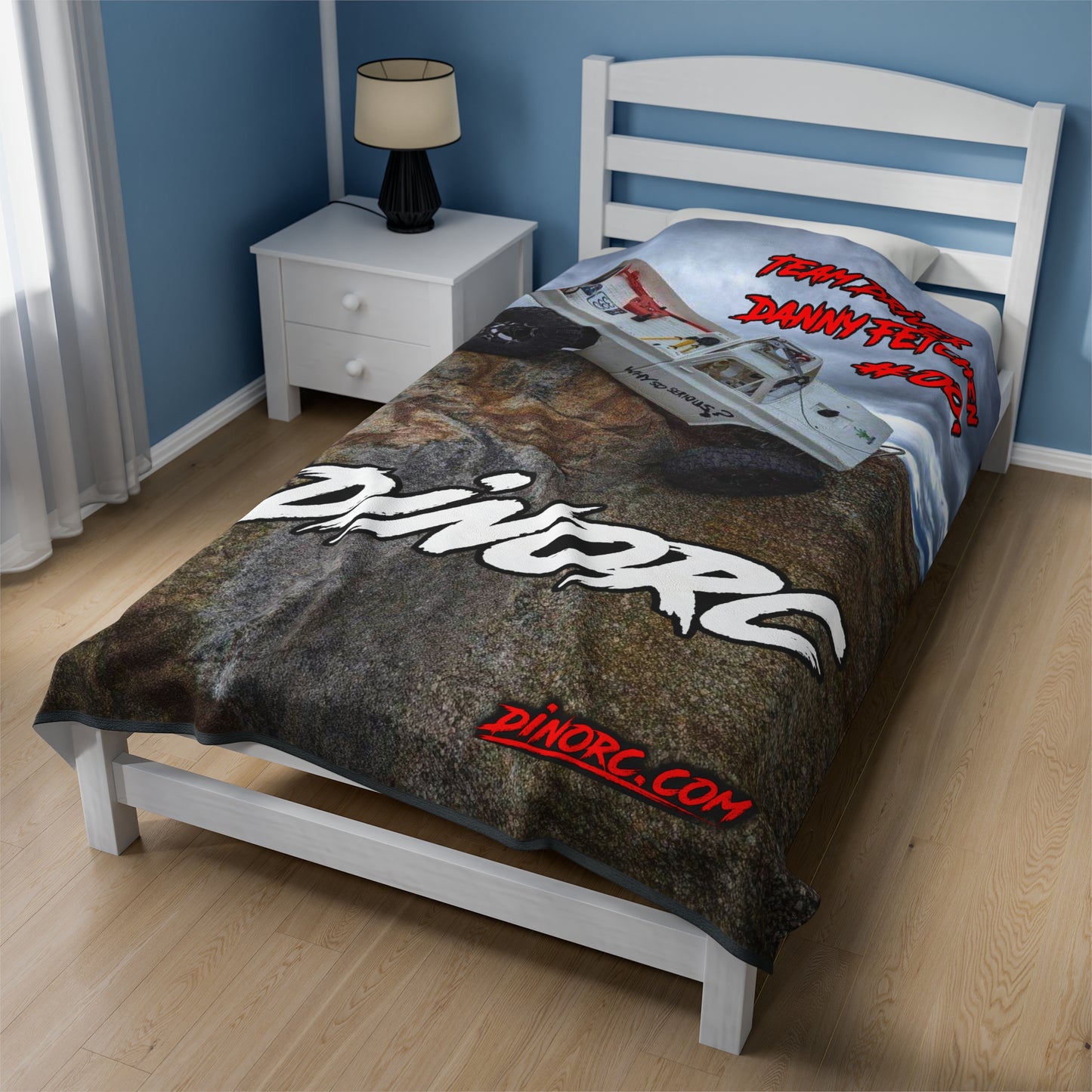 Dan Fetchen Vertical TeamDriver DinoRC Velveteen Plush Blanket