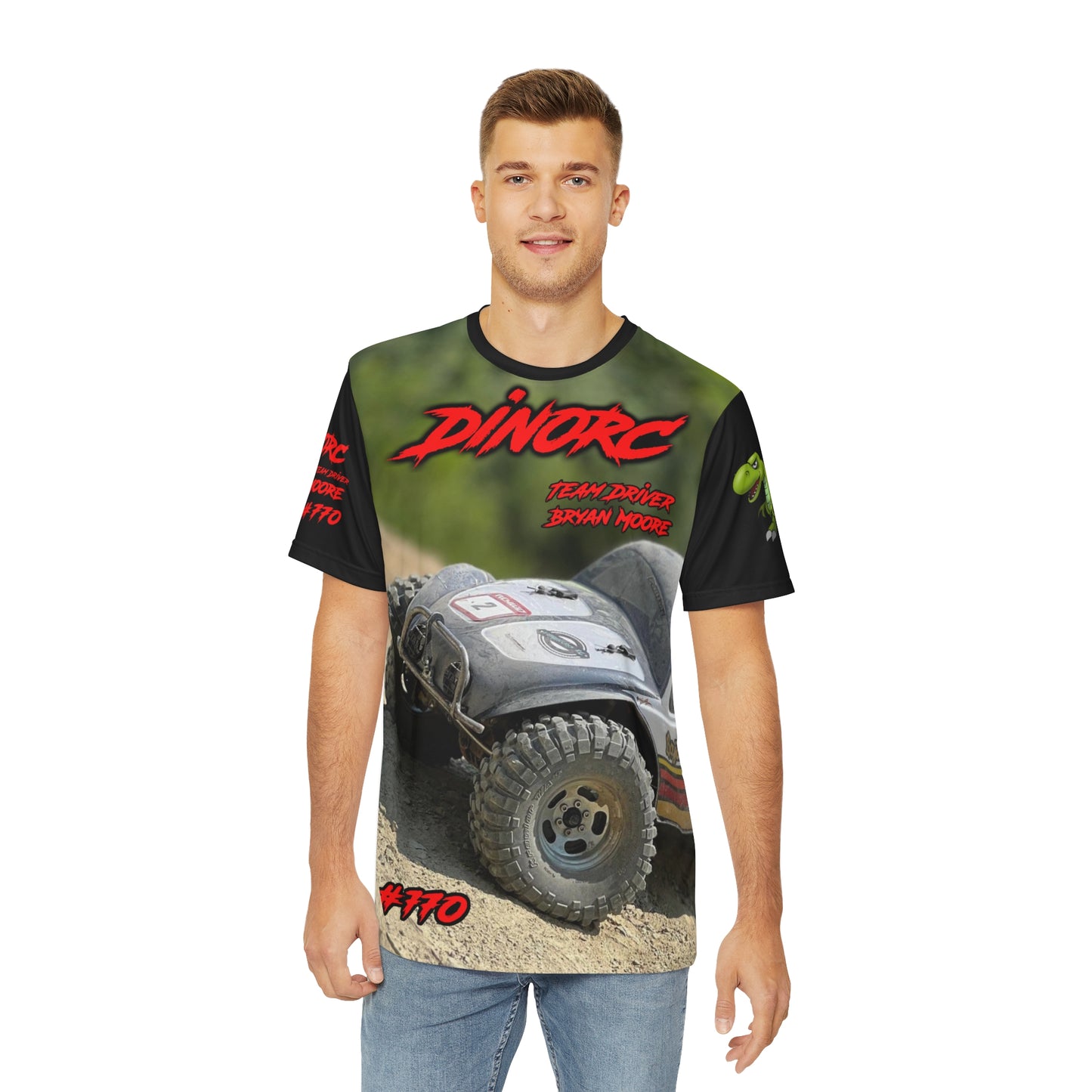 Bryan Moore black sleeves DinoRC Team Driver Shirt (AOP)