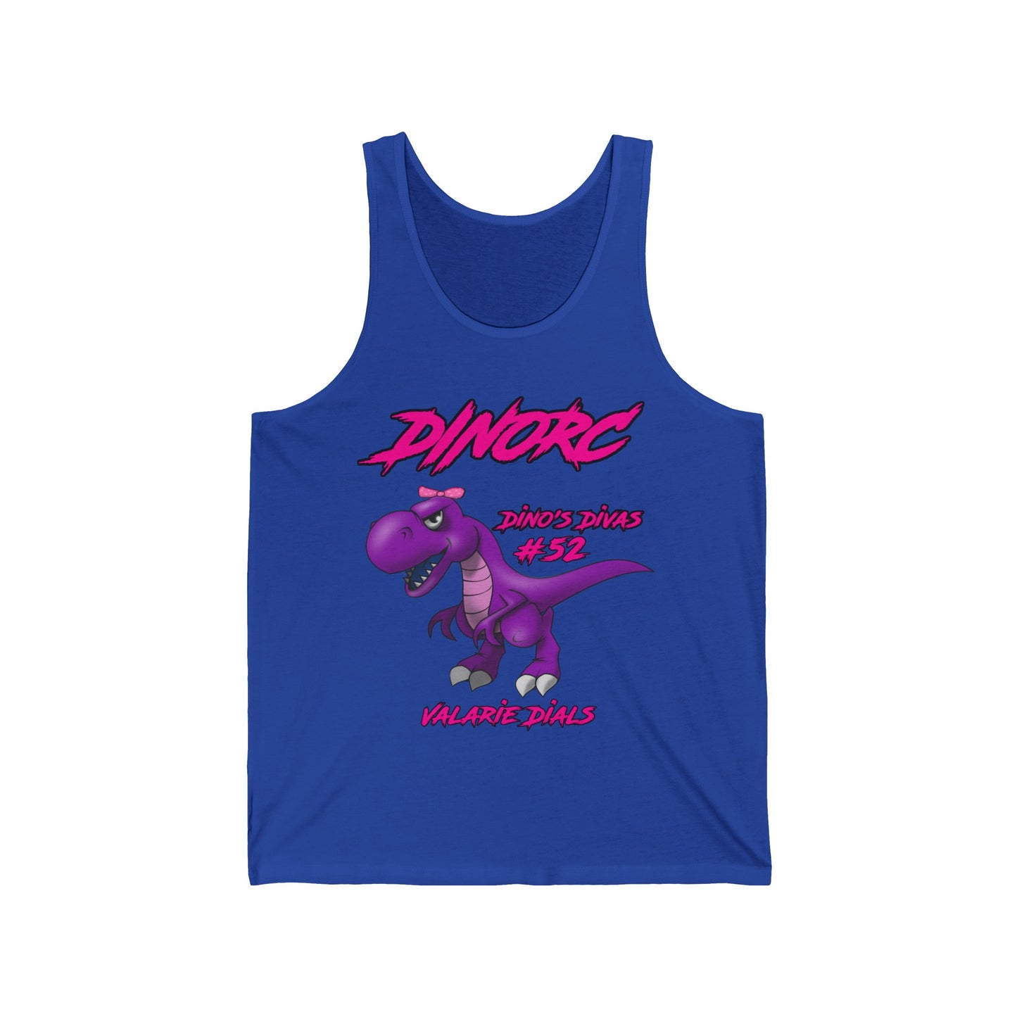 Valerie Dials Dino's Divas DinoRC Logo Jersey Tank Top
