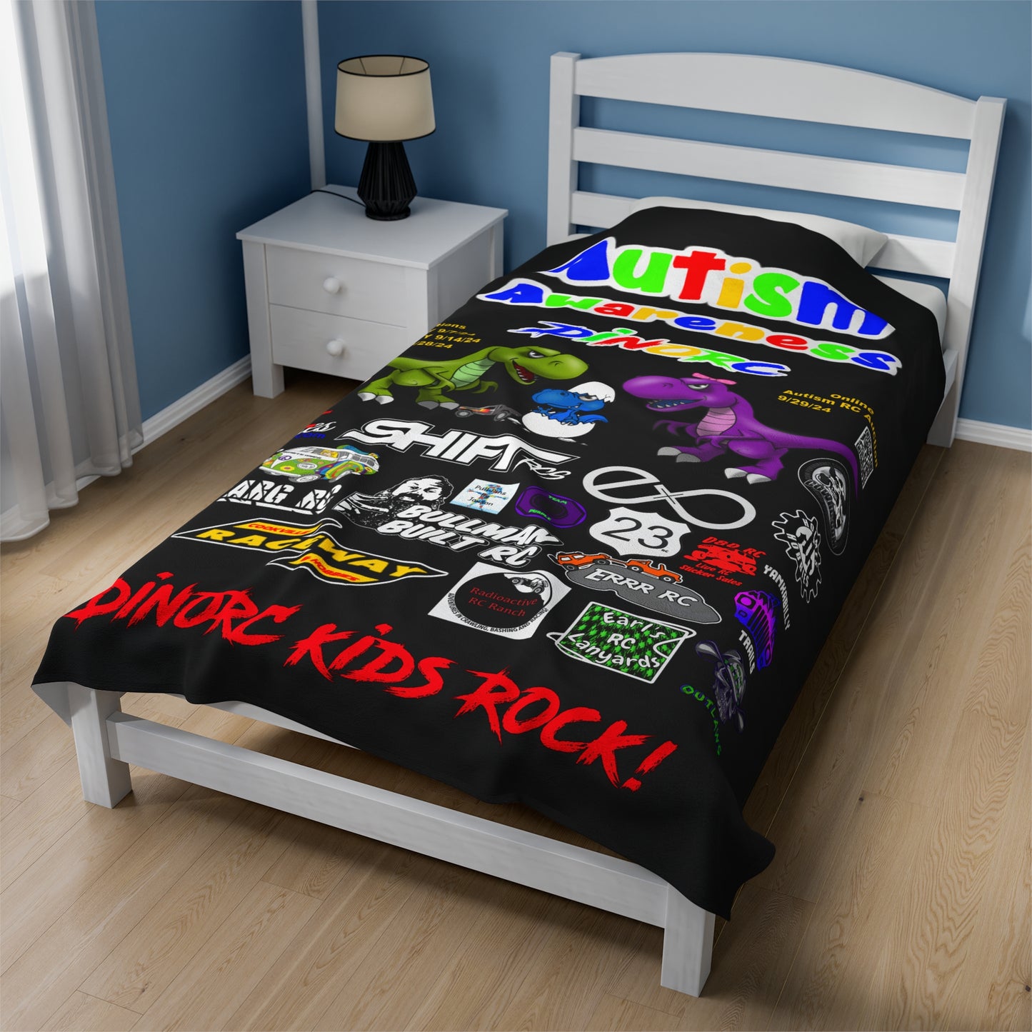 2024 Autism Awareness Event Blanket Velveteen Plush Blanket