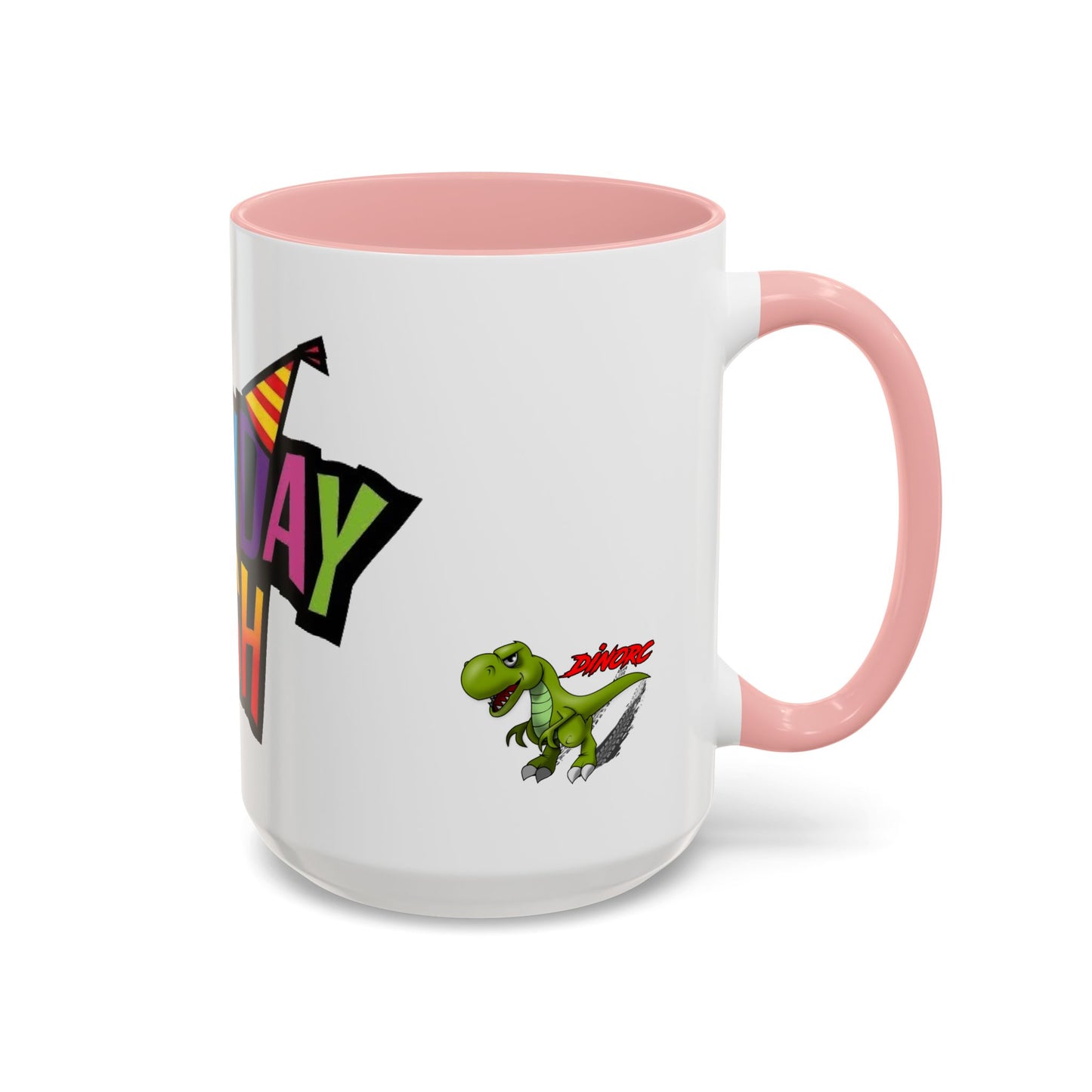 Birthday Bash Accent Coffee Mug - Fun Celebration Dino Theme