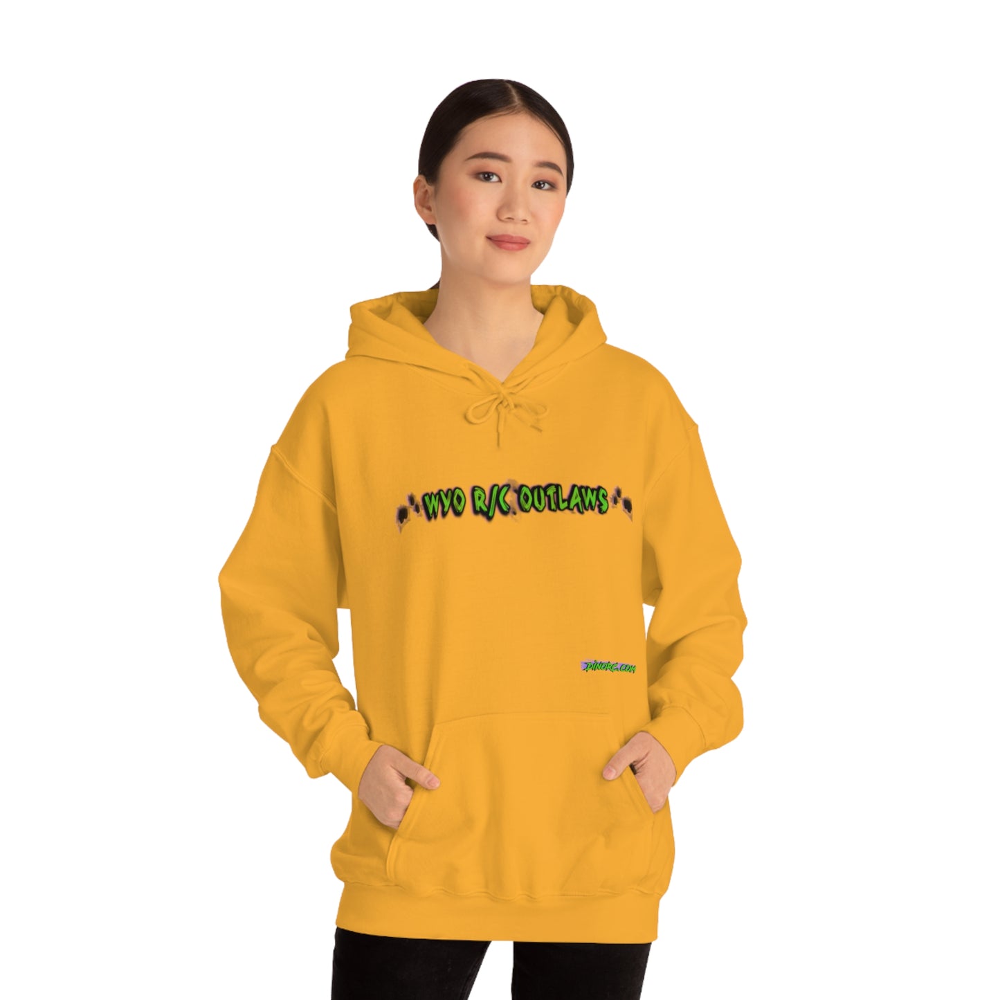 RC Outlaws DinoRC in 4 colors front back Hooded Sweatshirt