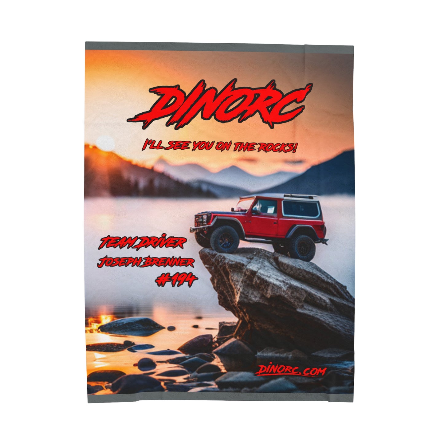 TeamDriver DinoRC Velveteen Plush Blanket