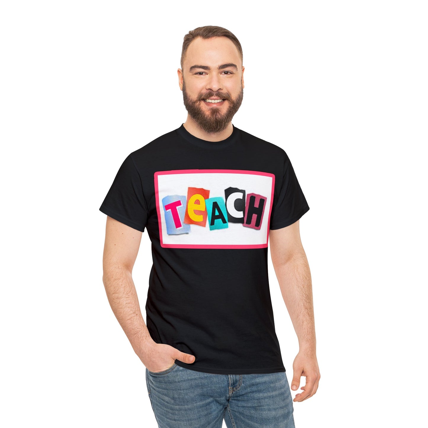 Teach White Logo Front Back T-Shirt 10 colors S-5x
