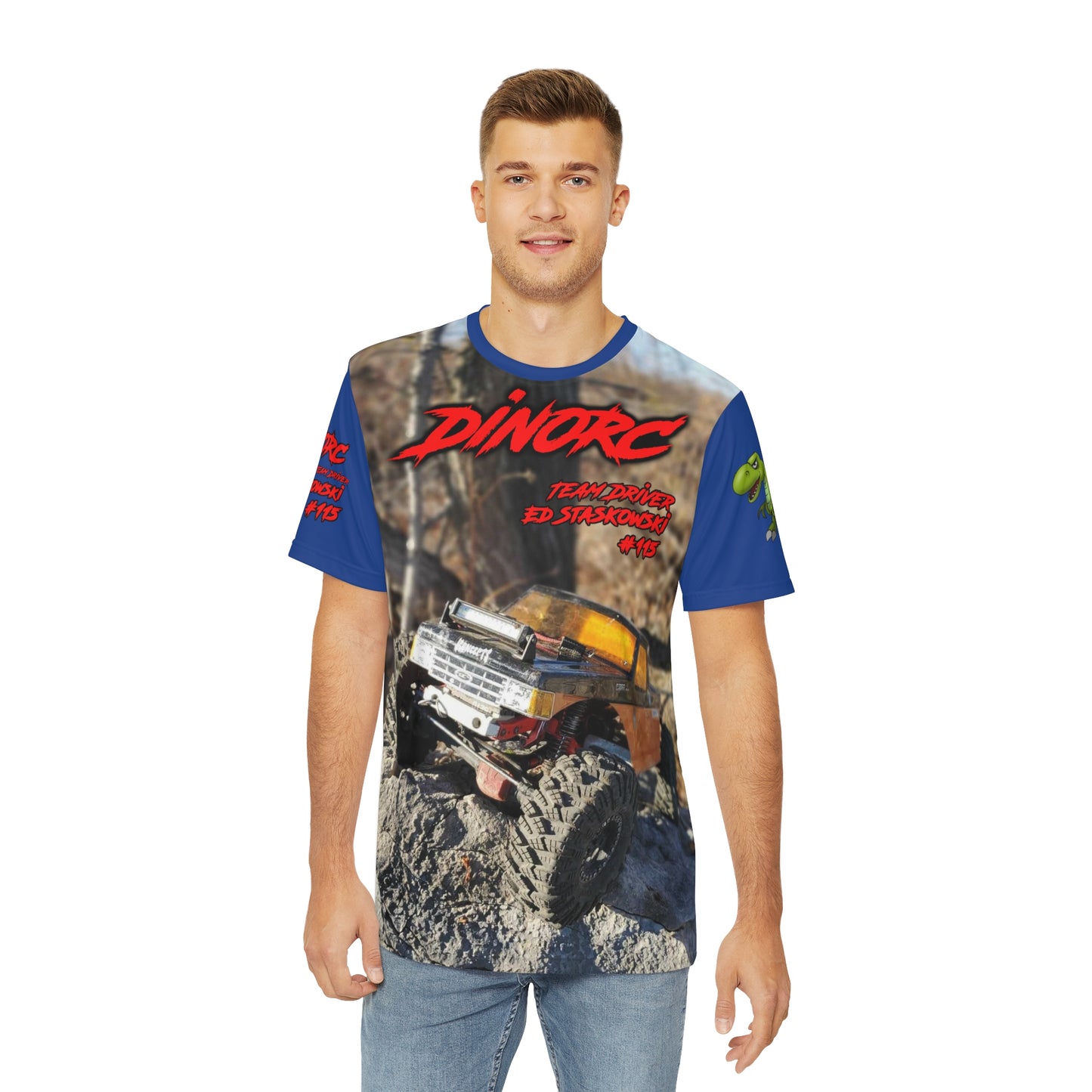 Ed Staskowski Blue sleeves DinoRC Team Driver Shirt (AOP)