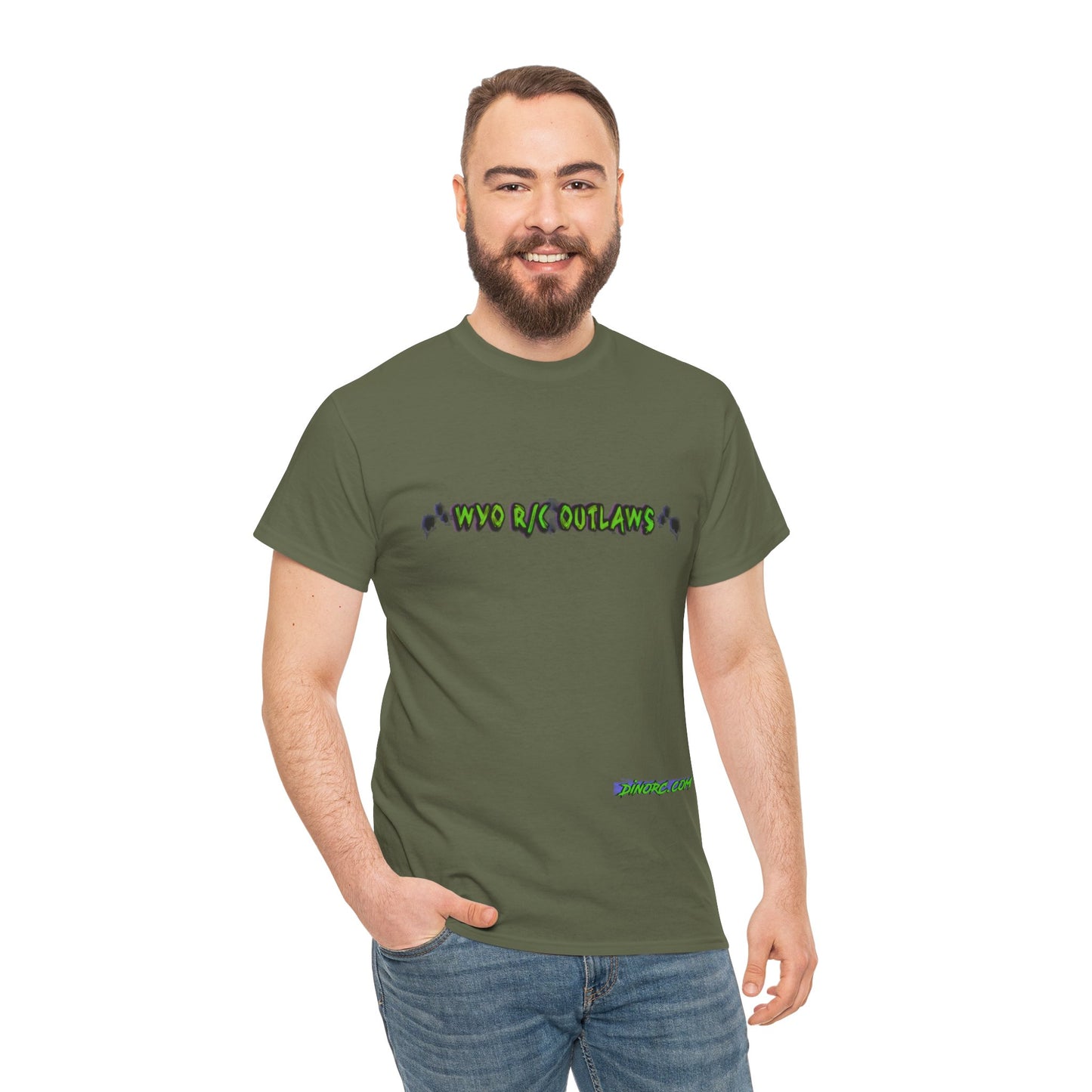 WYO R/C OUTLAWS DinoRc Logo T-Shirt S-5x Black Green