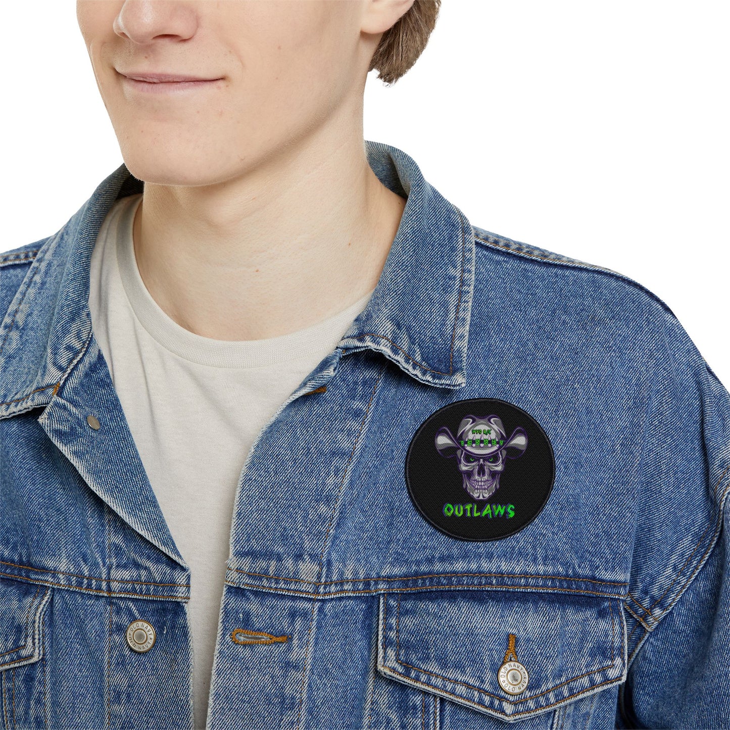 Circle or Square WYO Outlaws Iron-On Patch
