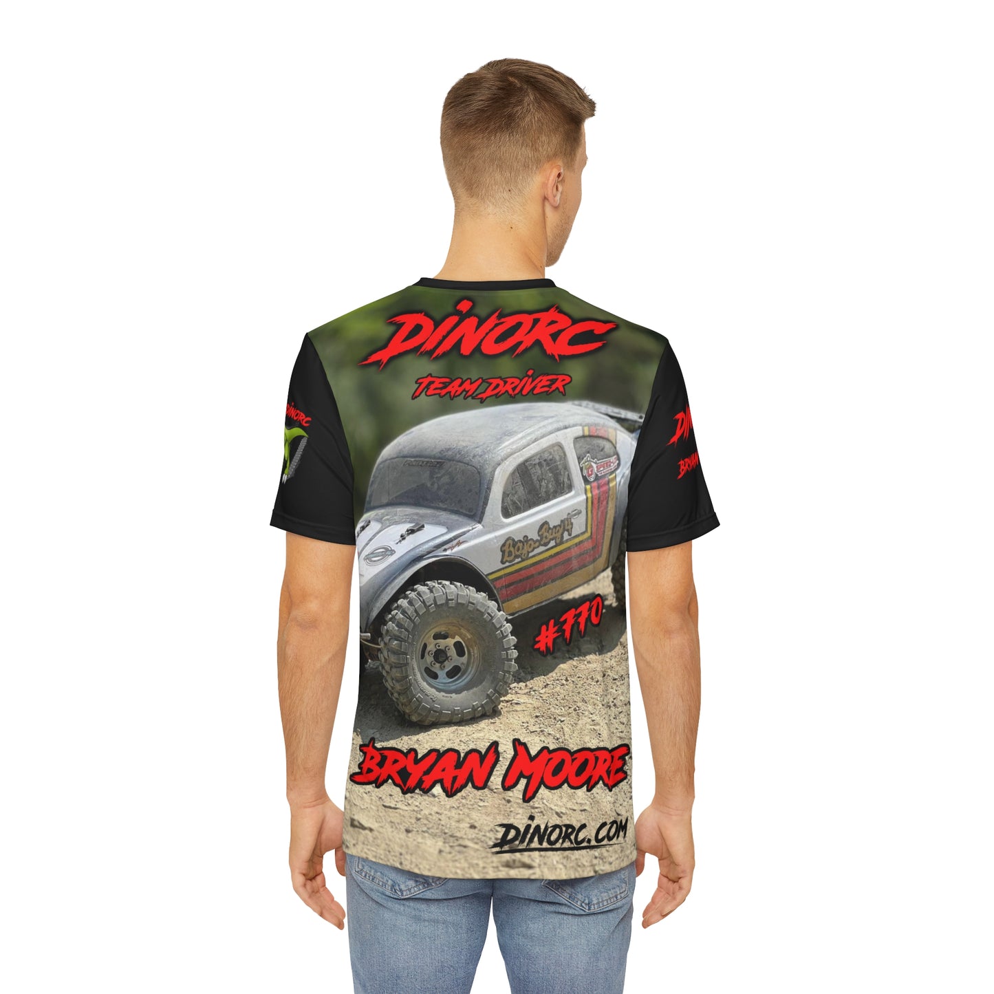 Bryan Moore black sleeves DinoRC Team Driver Shirt (AOP)