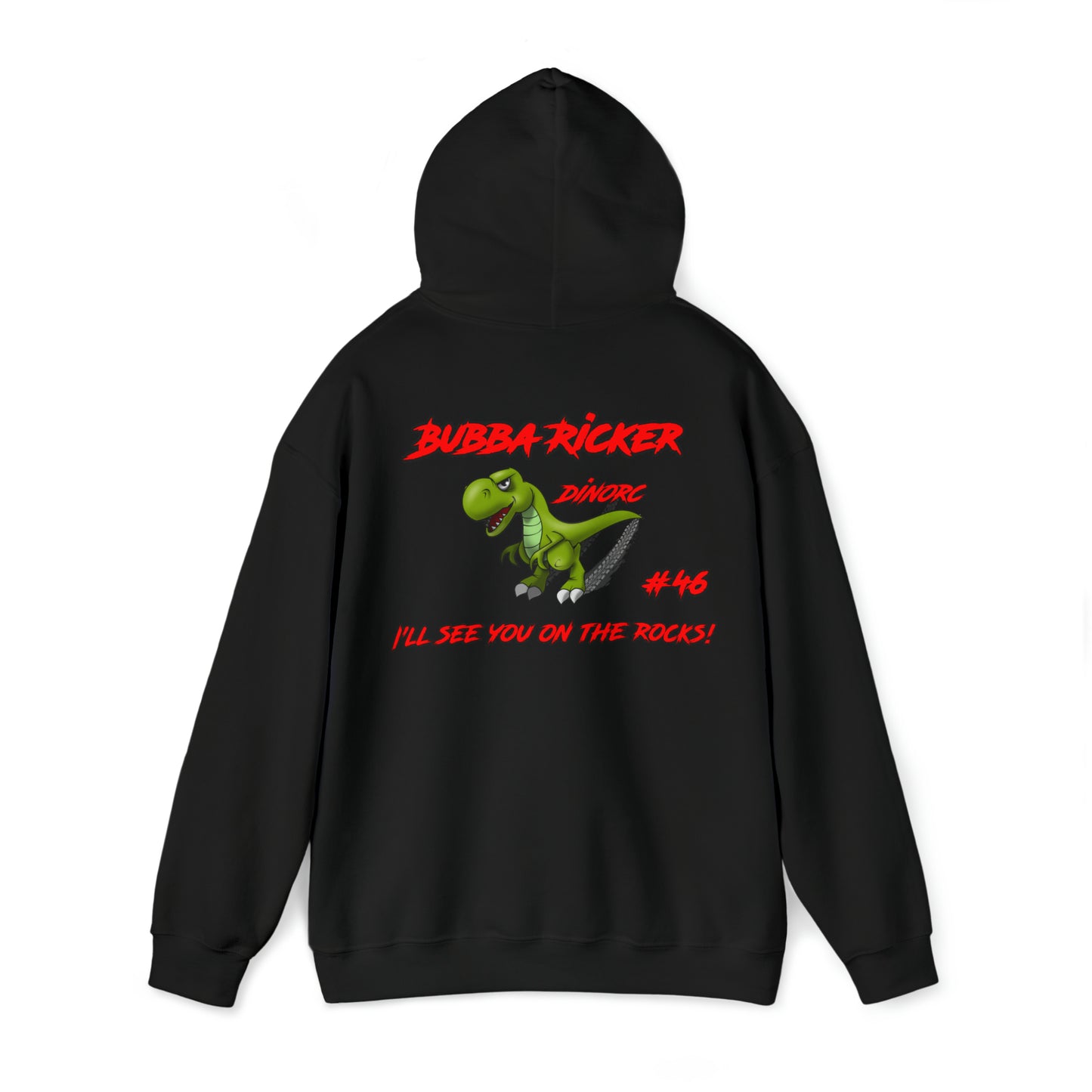 Bubba Ricker Team Driver Hooded Sweatshirt front back logo