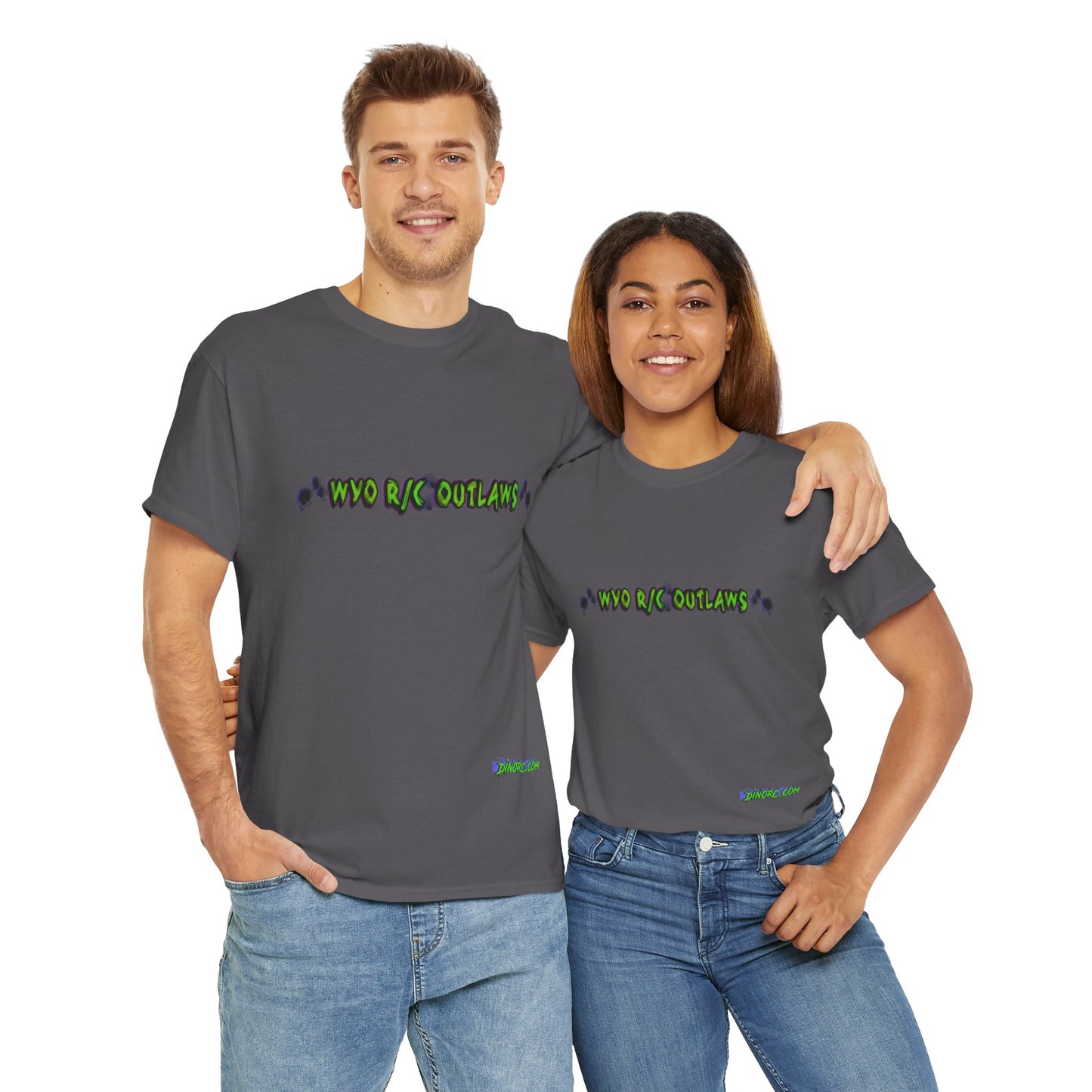 WYO R/C OUTLAWS DinoRc Logo T-Shirt S-5x Black Green