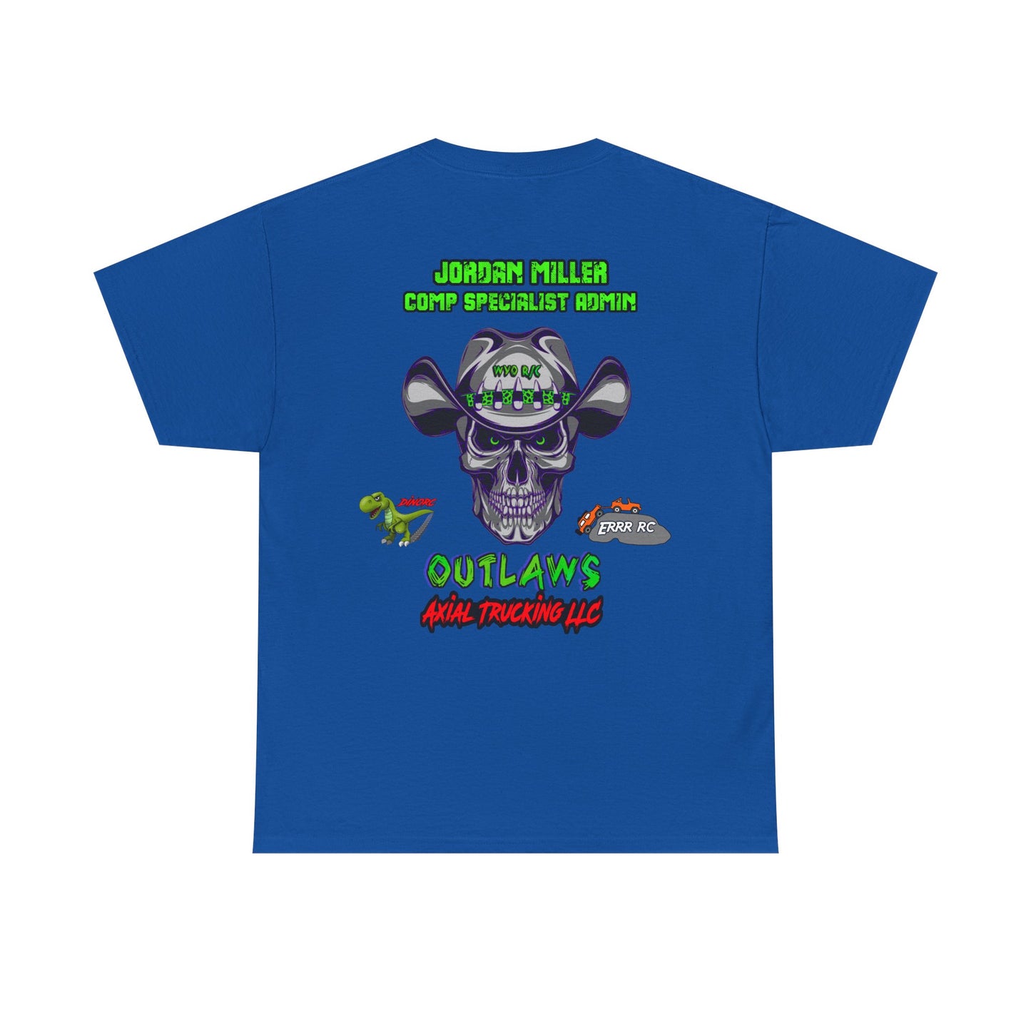 Jordan Miller WYO R/C OUTLAWS DinoRc Logo T-Shirt S-5x Black Green