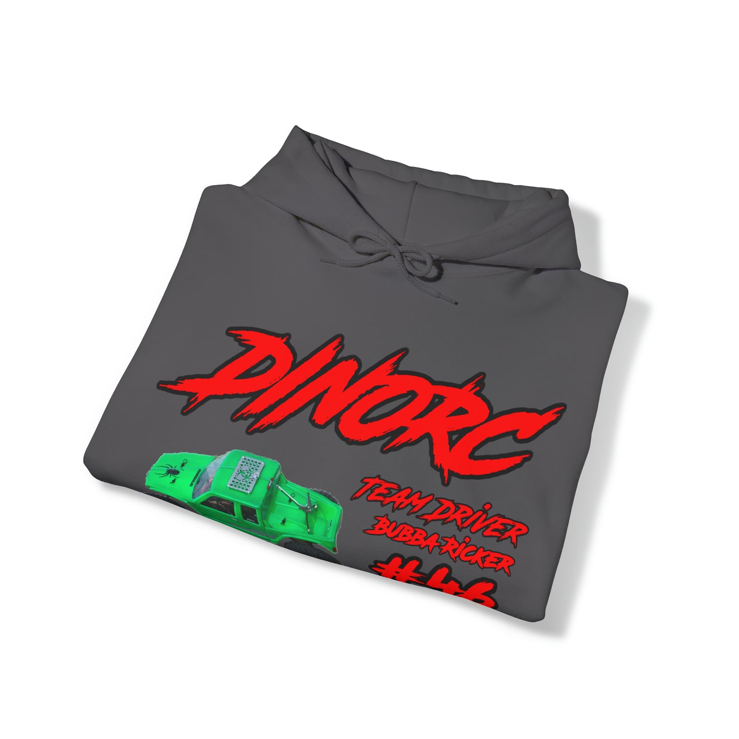 Bubba Ricker Team Driver Hooded Sweatshirt front back logo