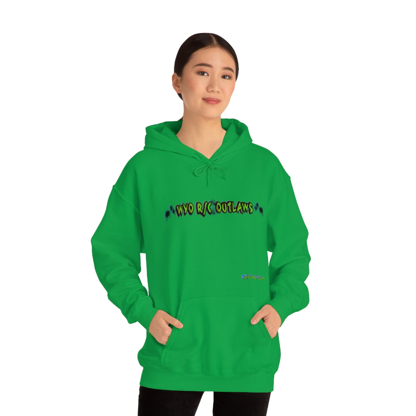 RC Outlaws DinoRC in 4 colors front back Hooded Sweatshirt