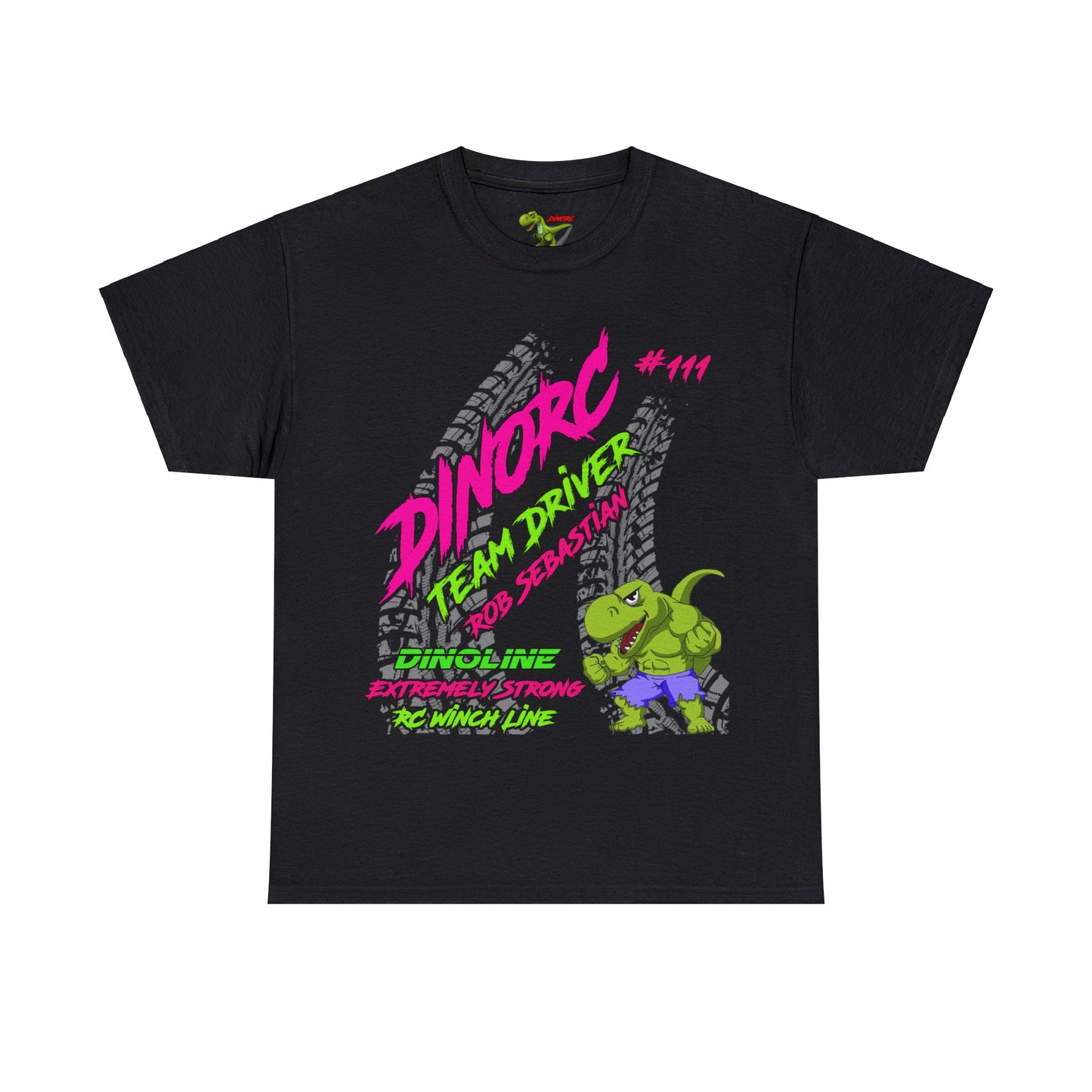 Rob Sebastian Muscle Dino DinoRC Logo T-Shirt S-5x