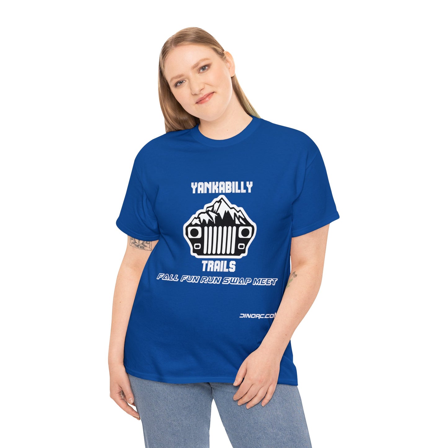 Yankabilly Trails DinoRc Logo T-Shirt S-5x Black White Green Blue Red