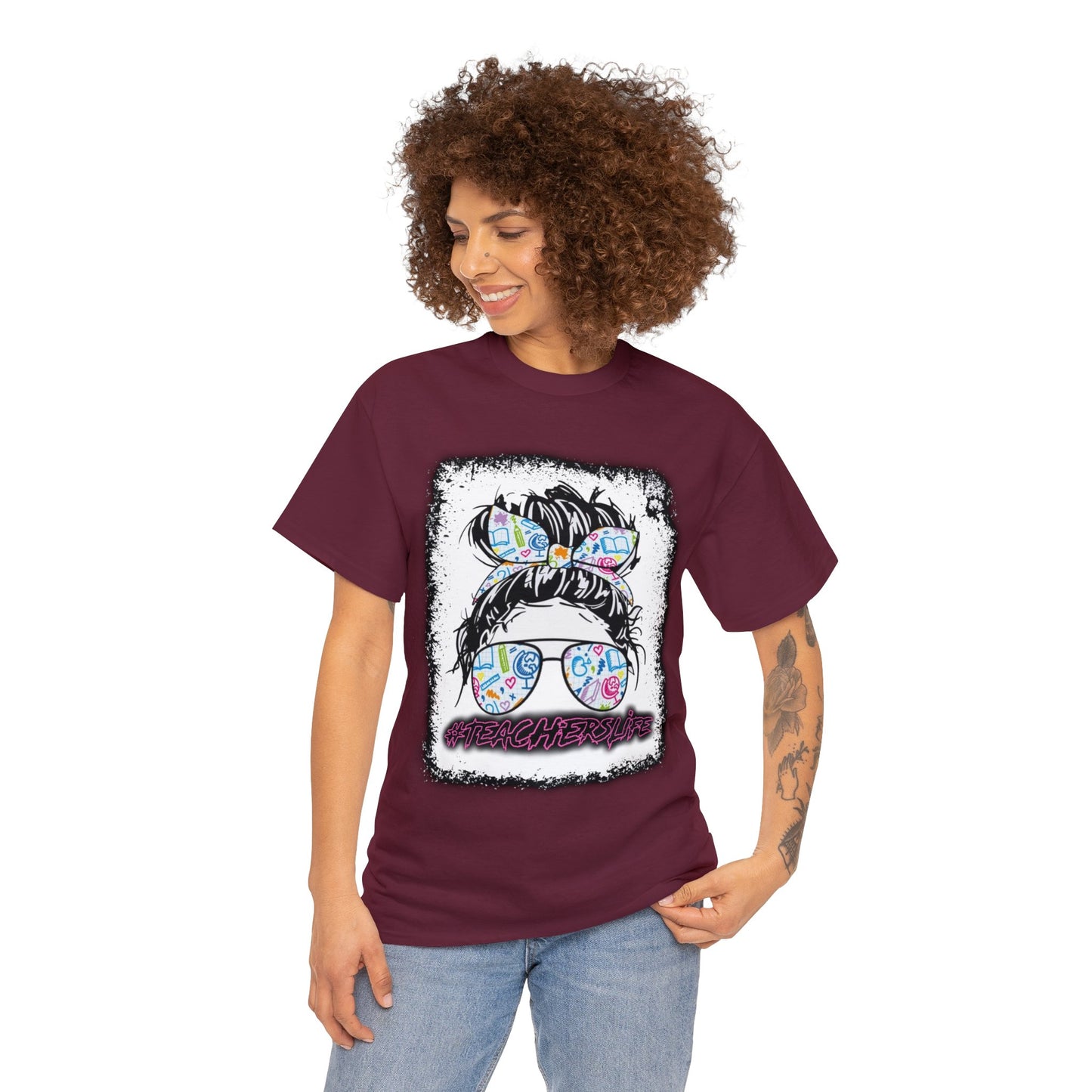Teacher Life Logo Front Back T-Shirt 10 colors S-5x